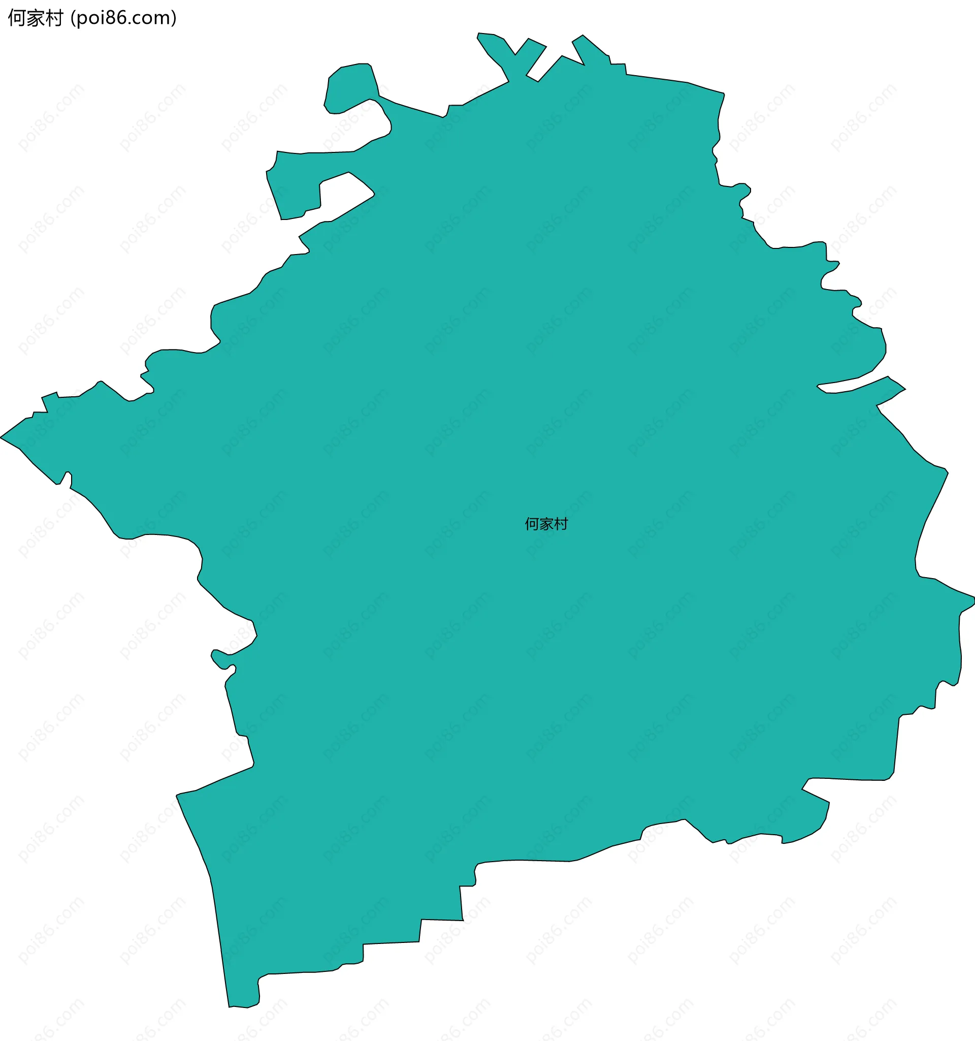 何家村边界地图