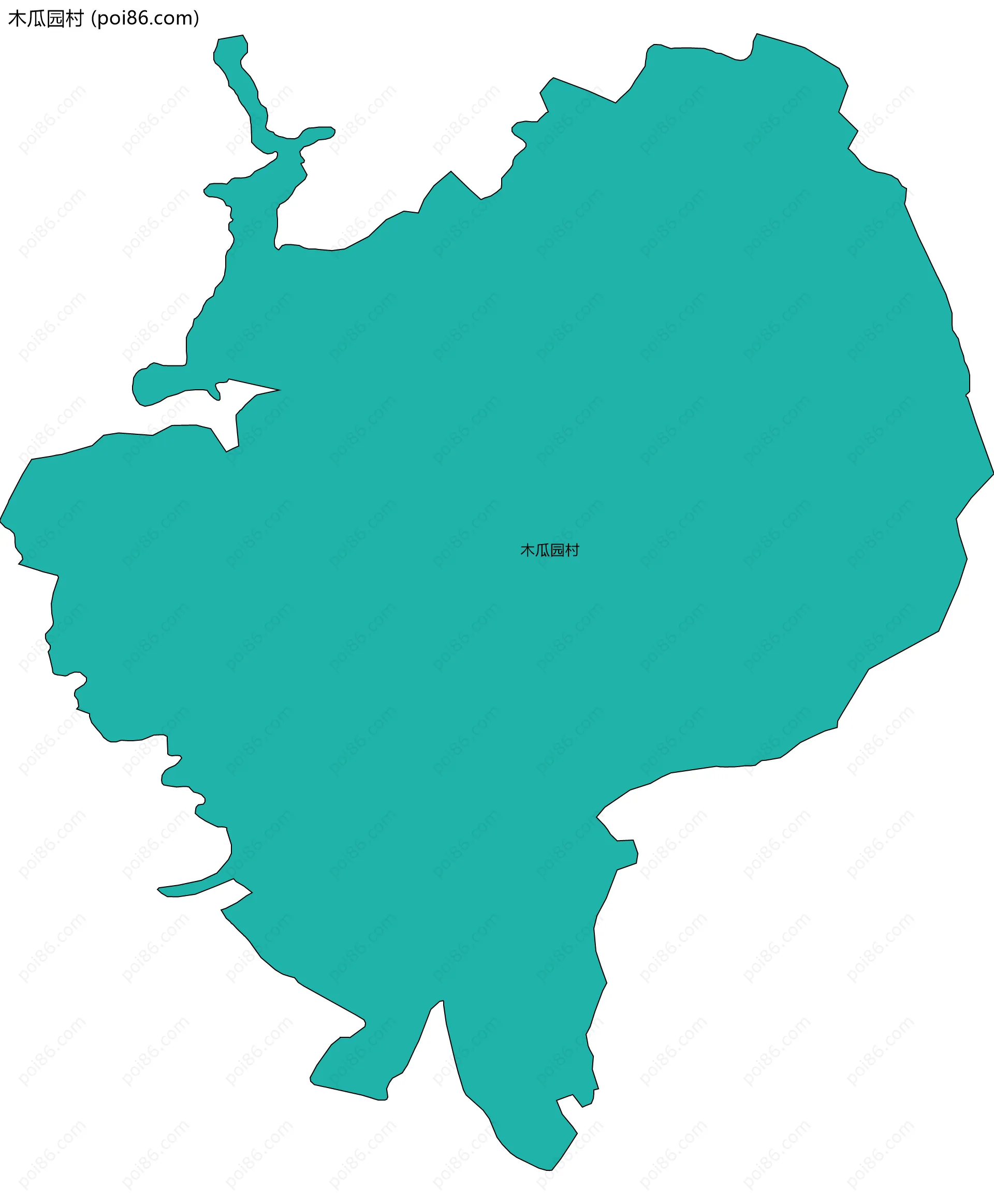 木瓜园村边界地图