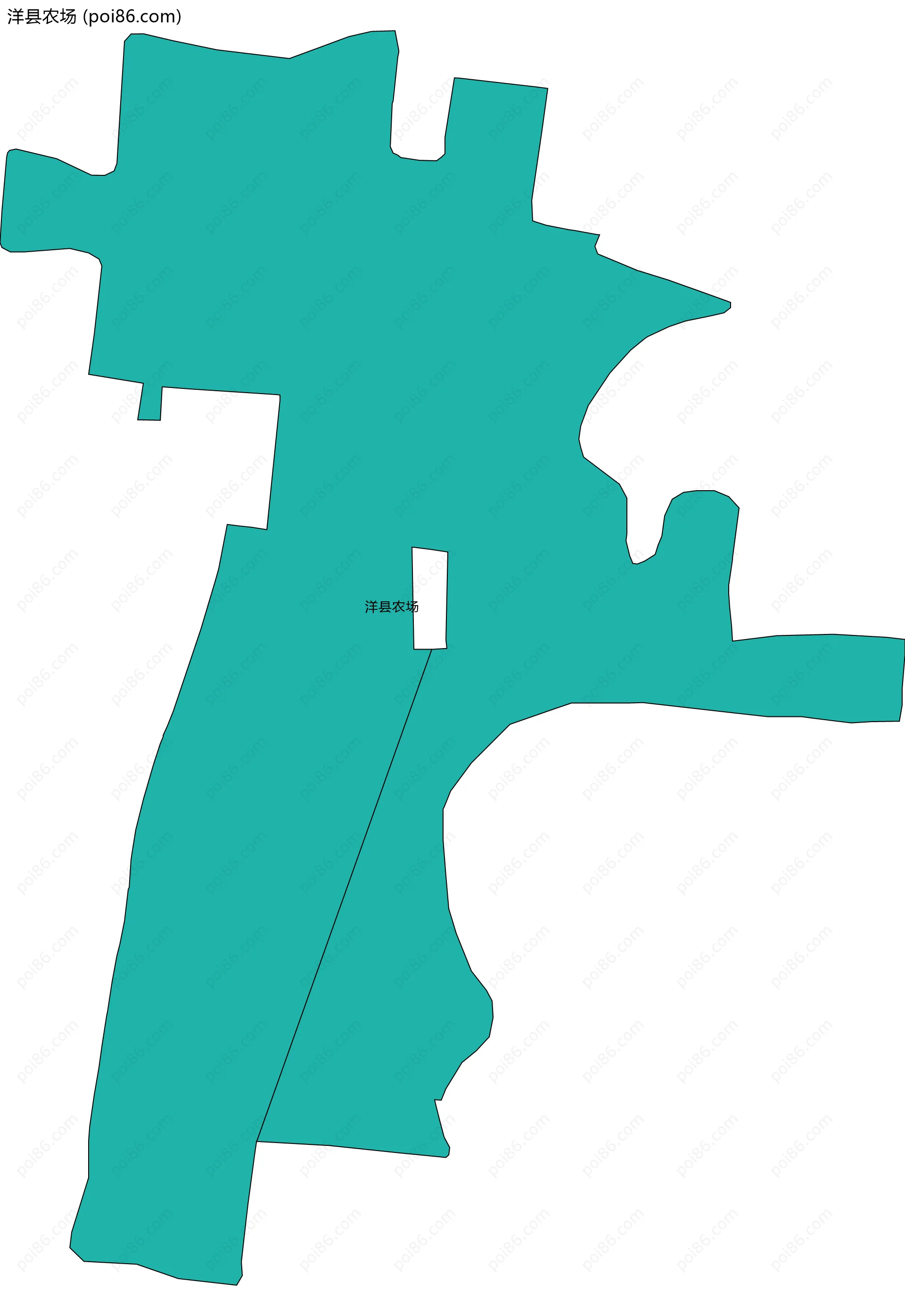 洋县农场边界地图