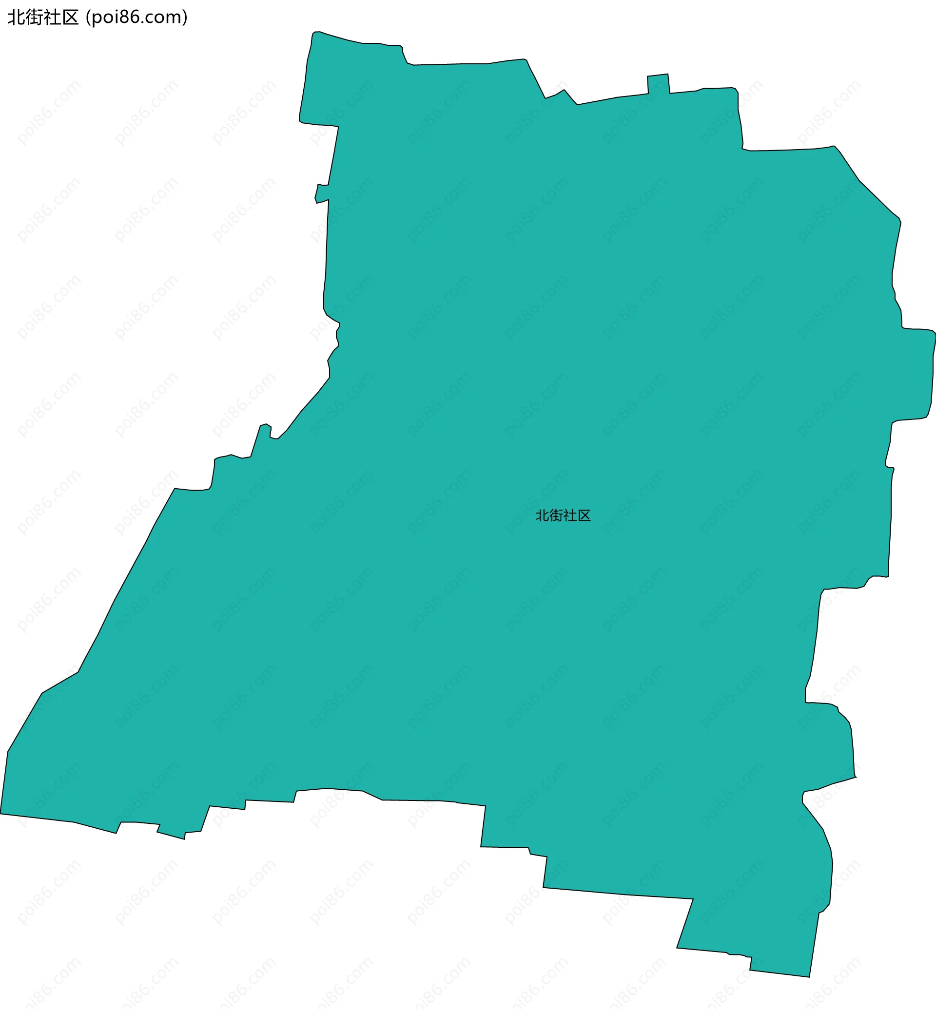 北街社区边界地图