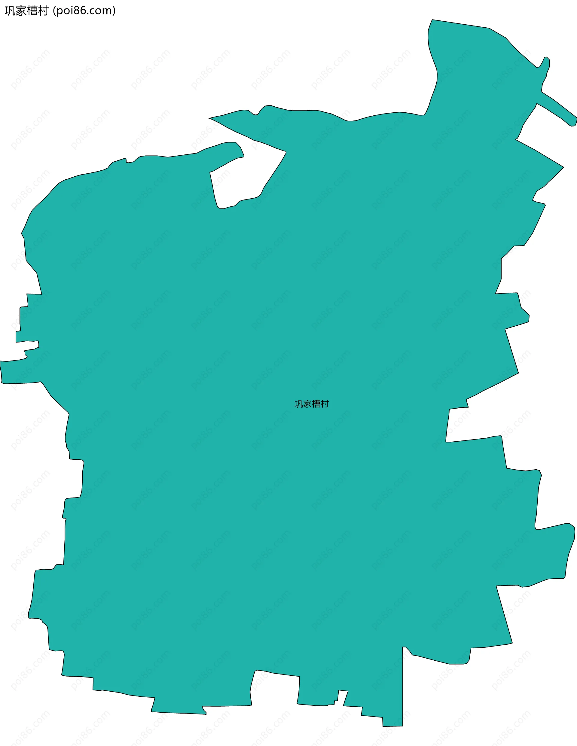 巩家槽村边界地图