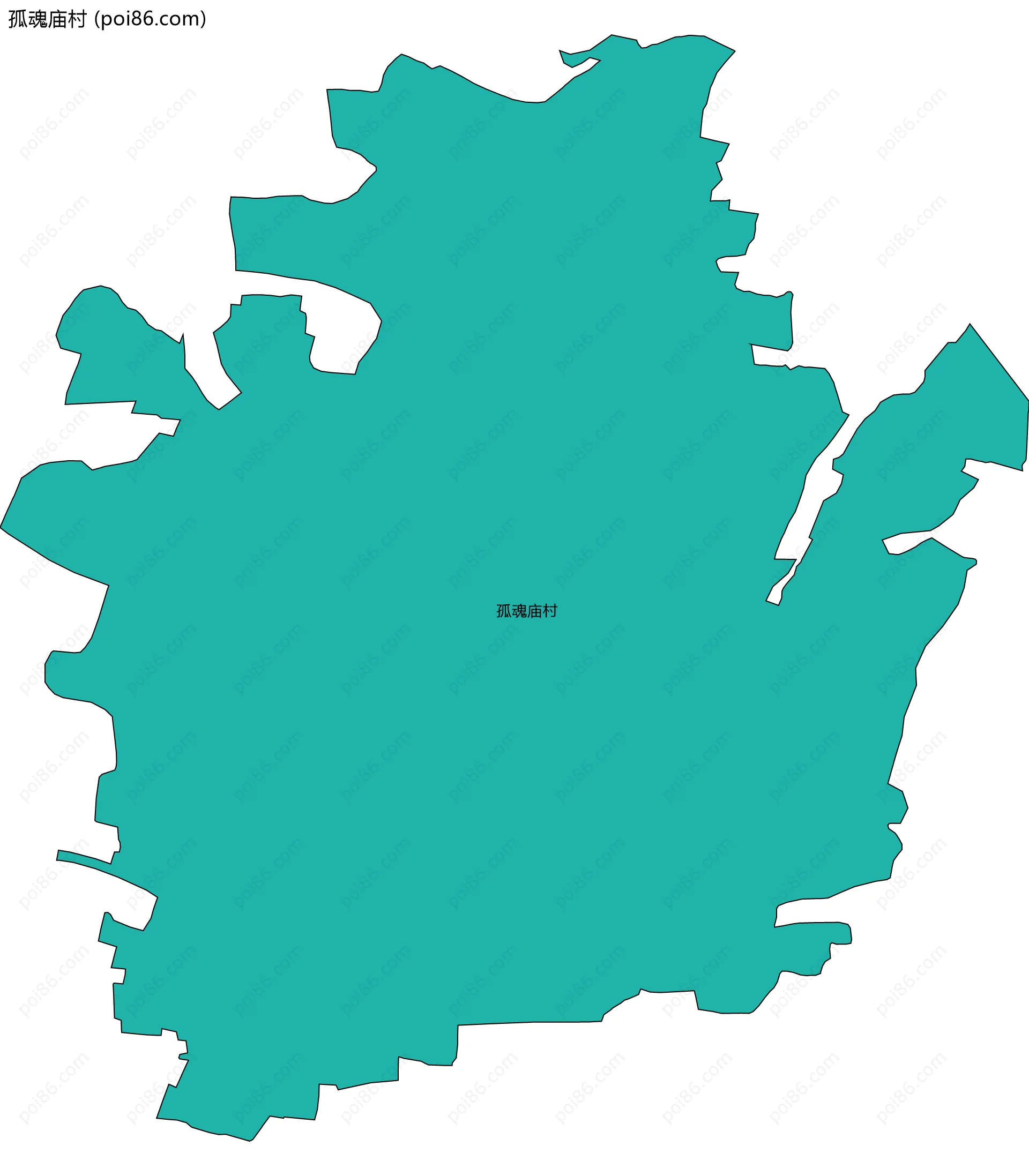孤魂庙村边界地图