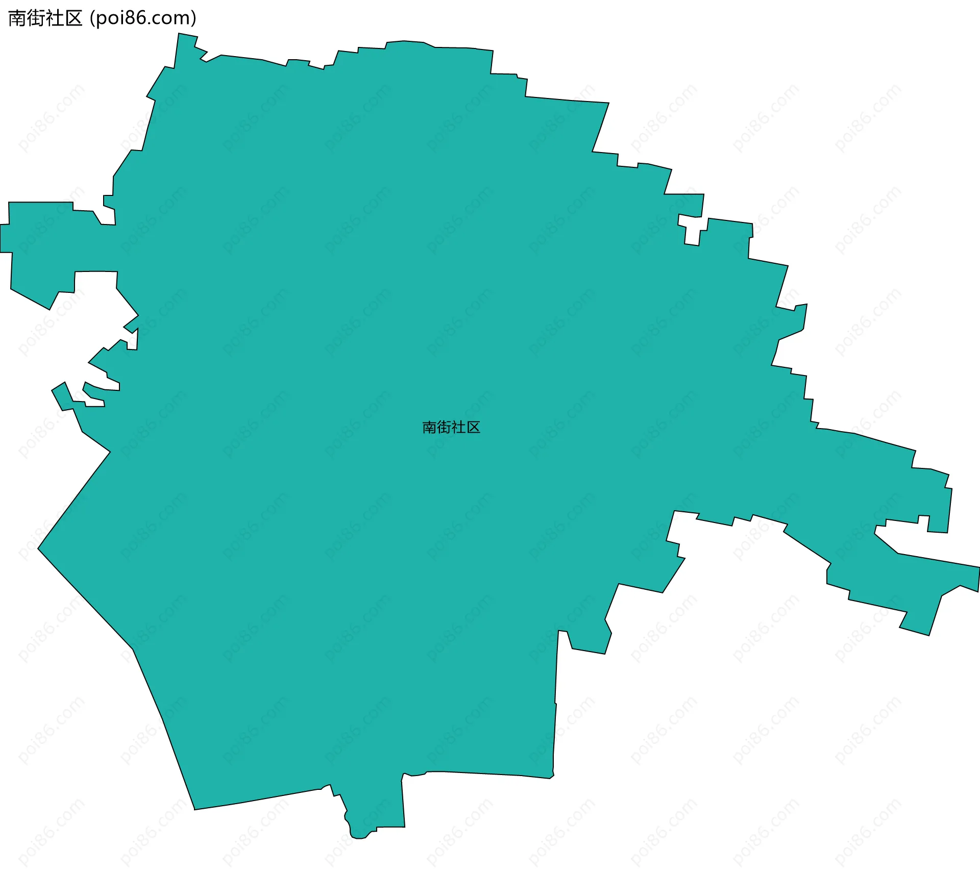 南街社区边界地图