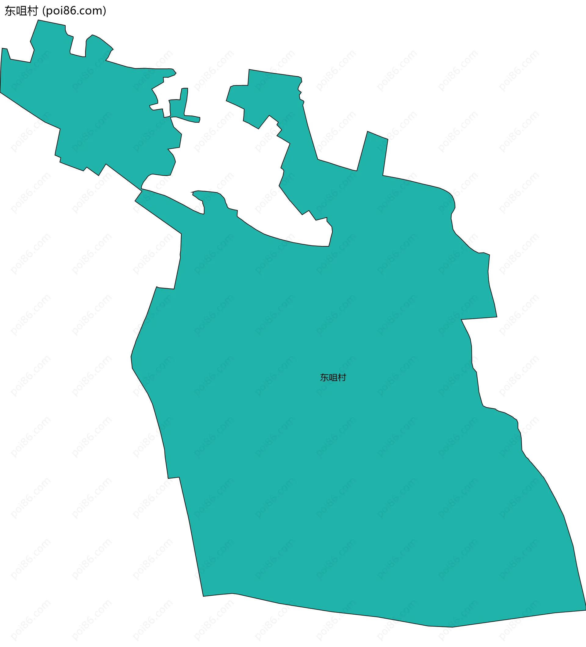 东咀村边界地图