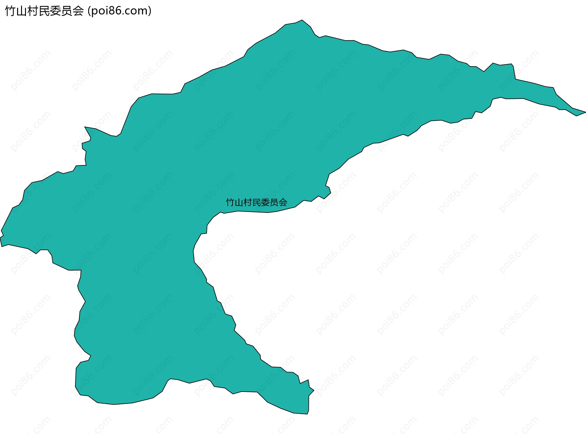 竹山村民委员会边界地图