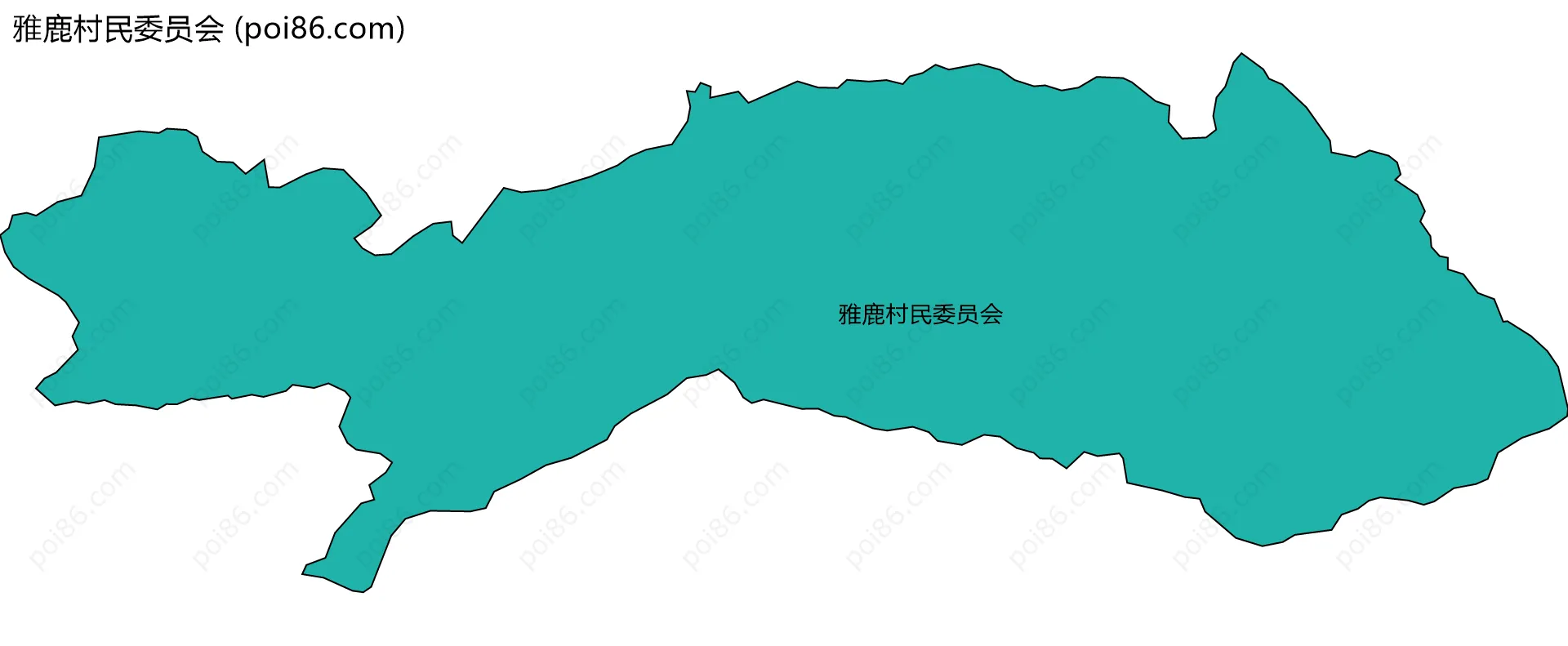 雅鹿村民委员会边界地图