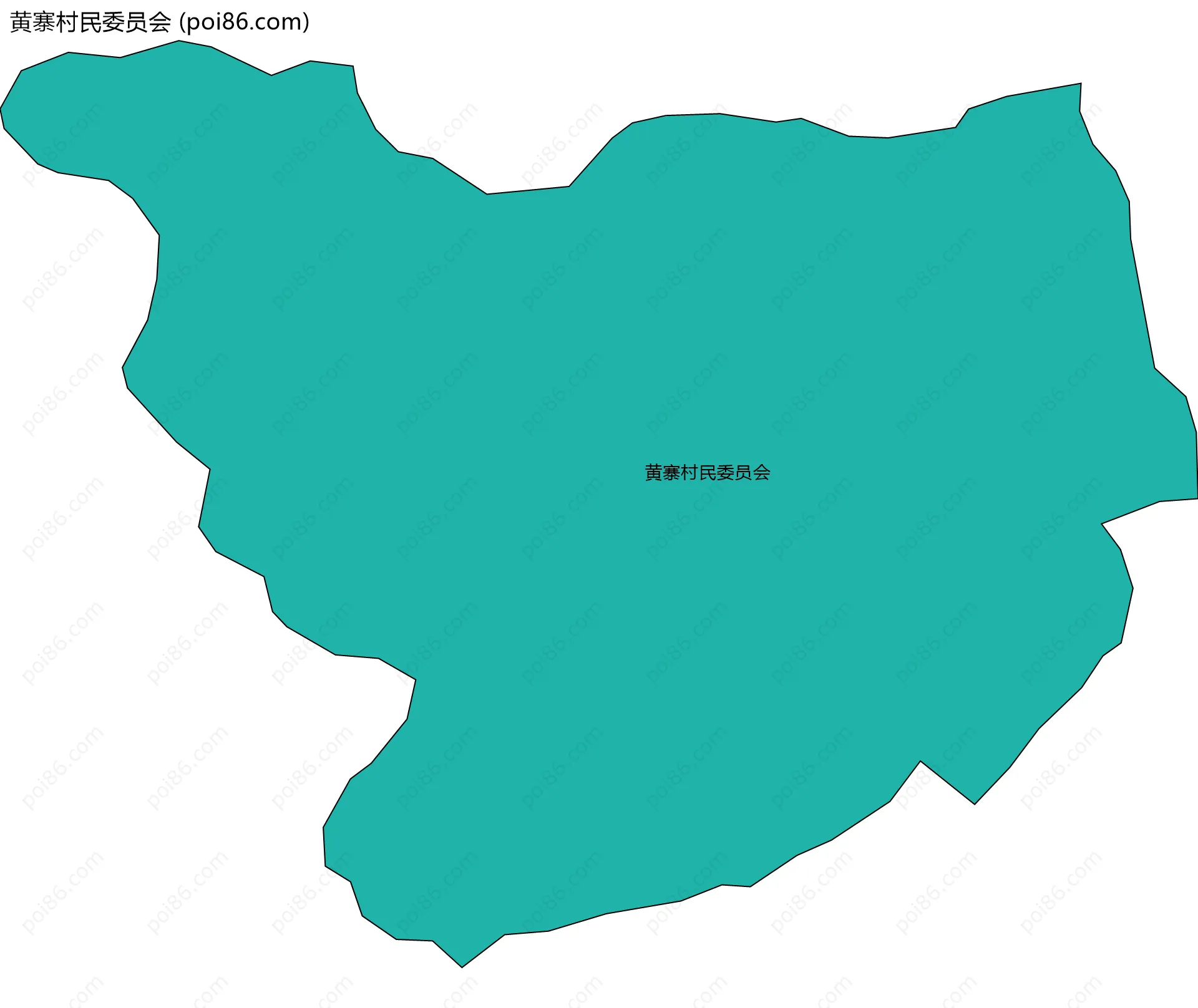 黄寨村民委员会边界地图