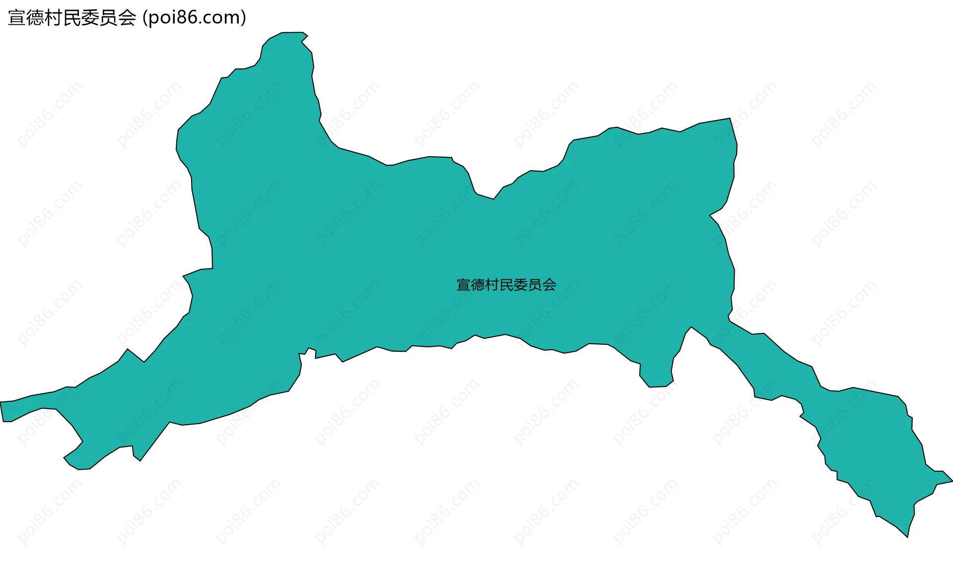 宣德村民委员会边界地图