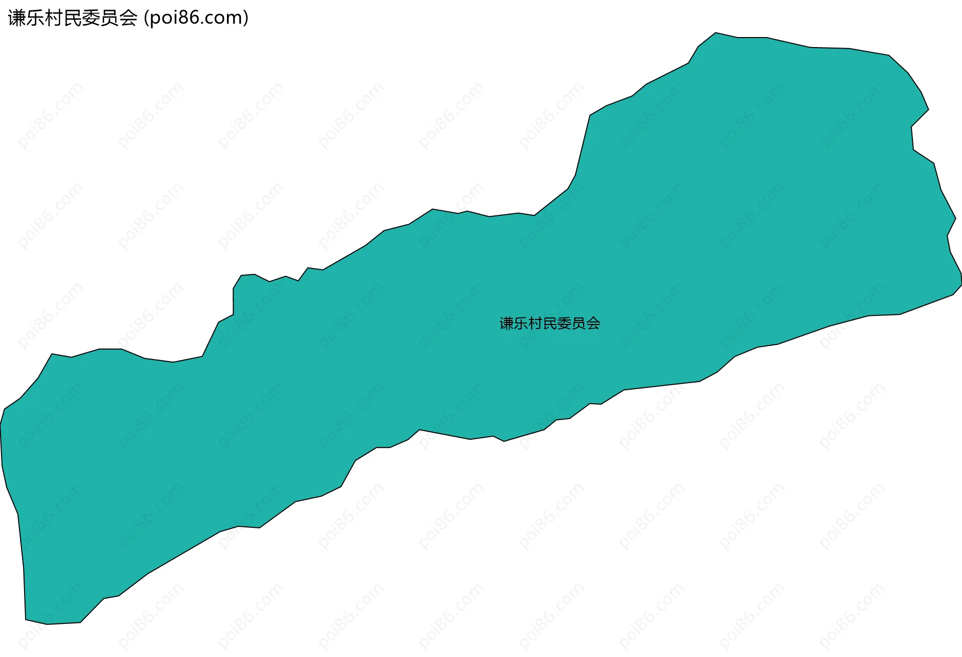 谦乐村民委员会边界地图