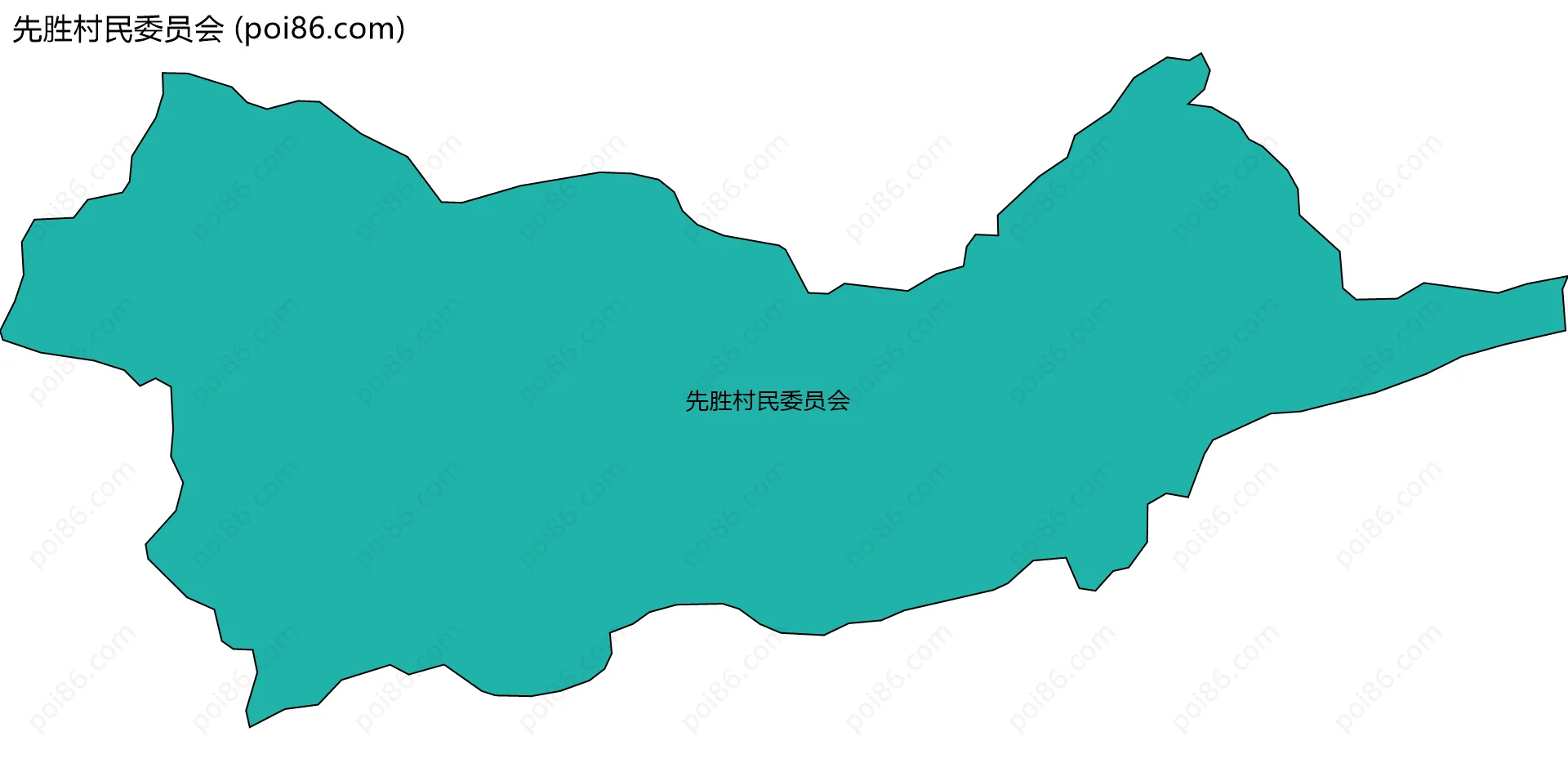 先胜村民委员会边界地图