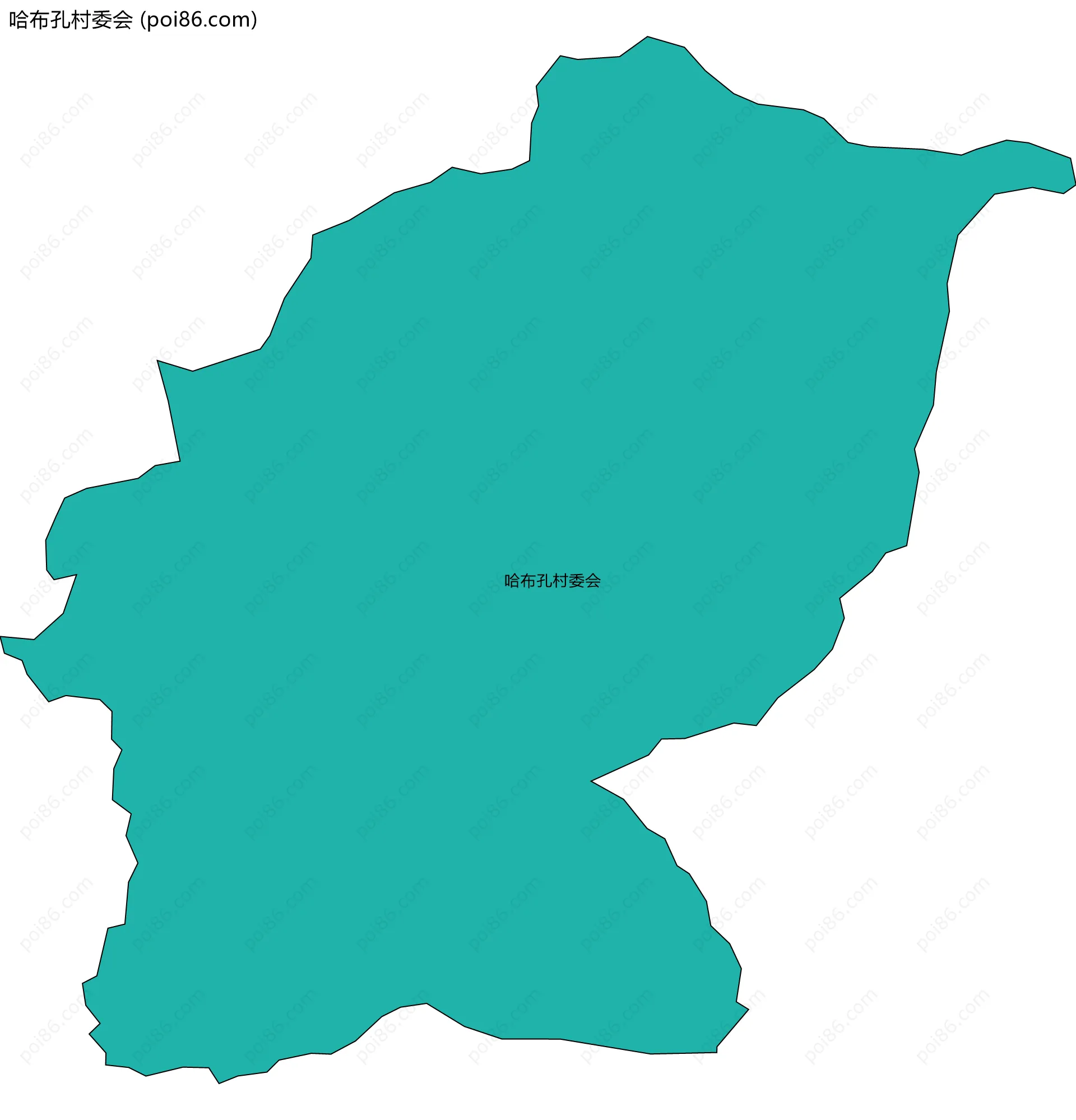 哈布孔村委会边界地图