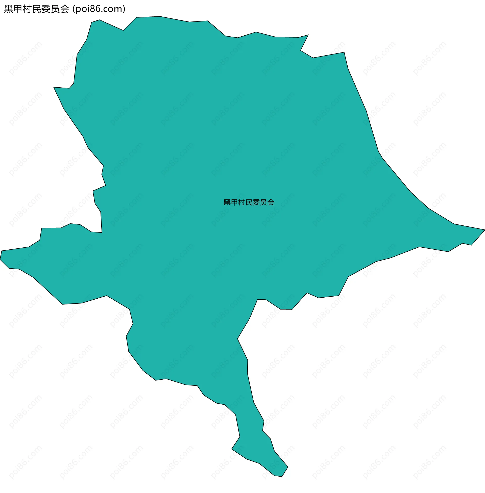 黑甲村民委员会边界地图