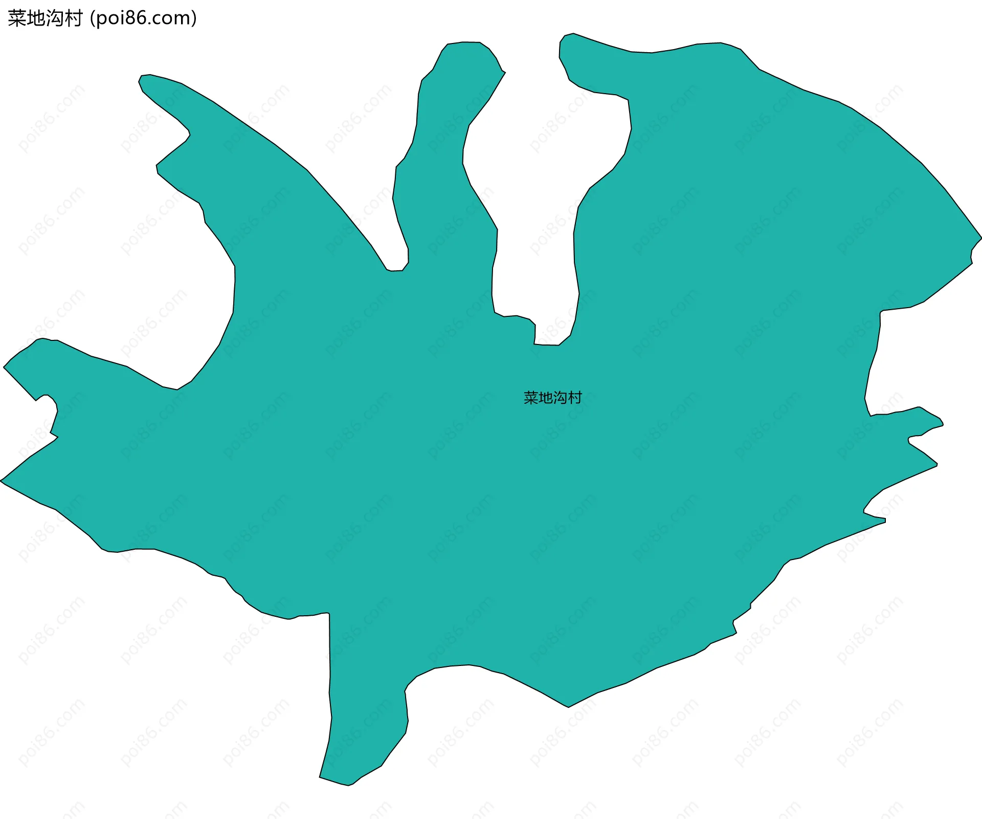 菜地沟村边界地图