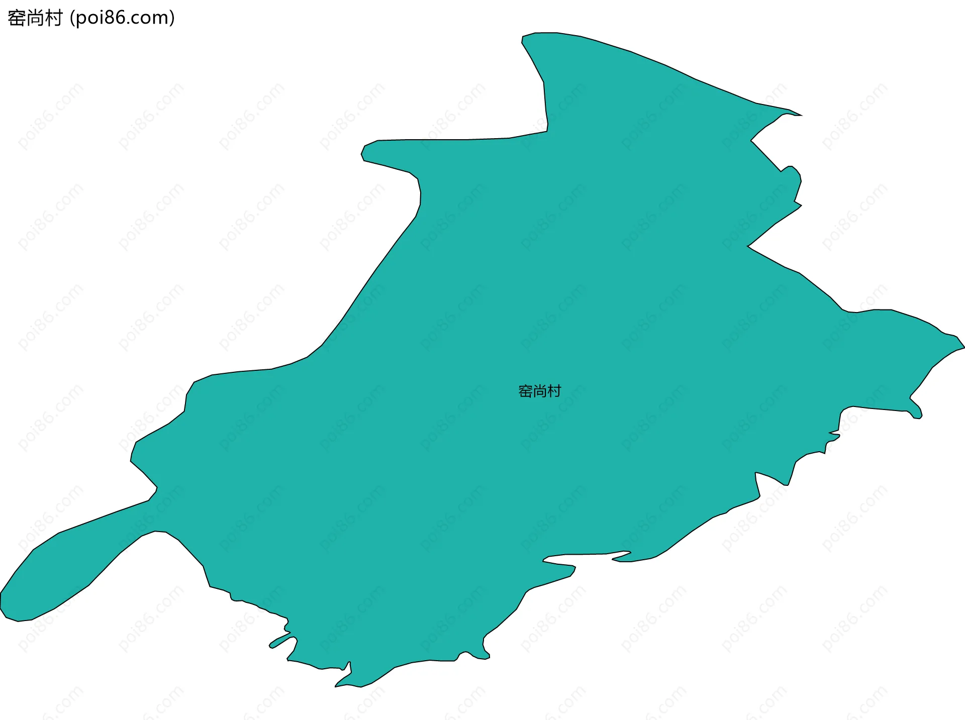 窑尚村边界地图