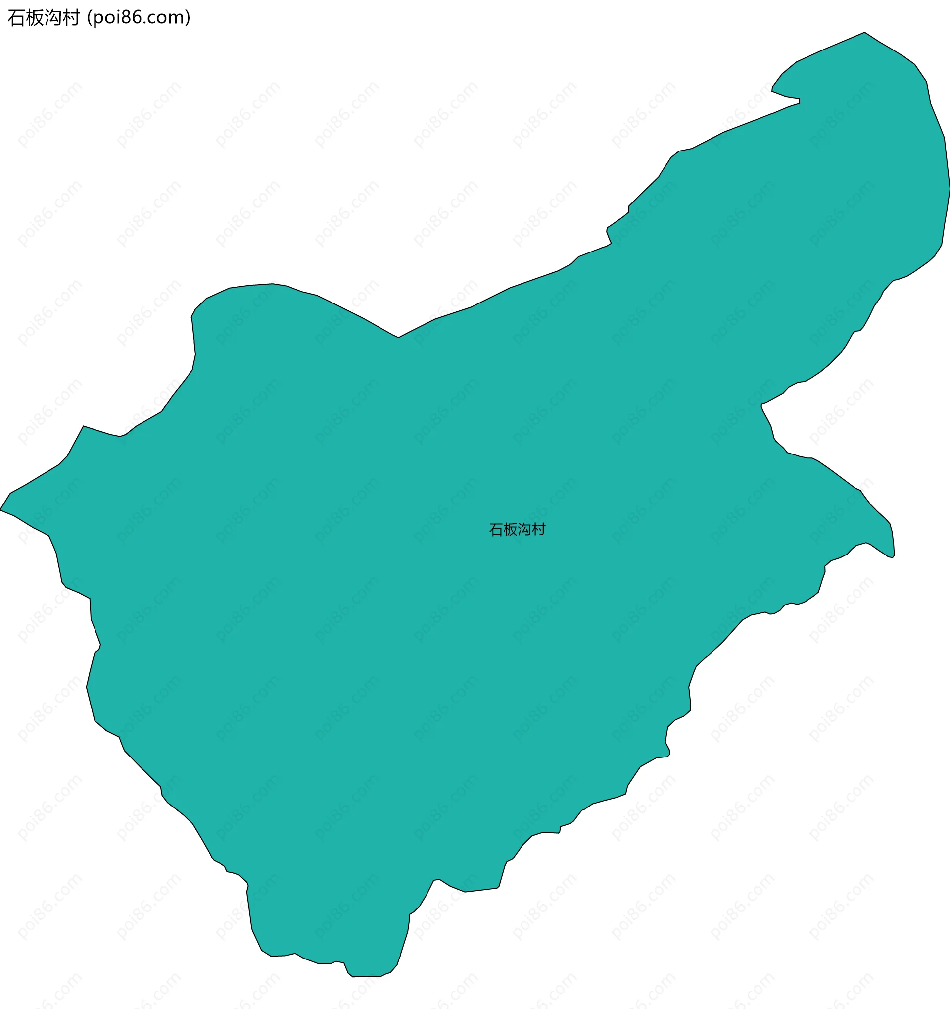 石板沟村边界地图