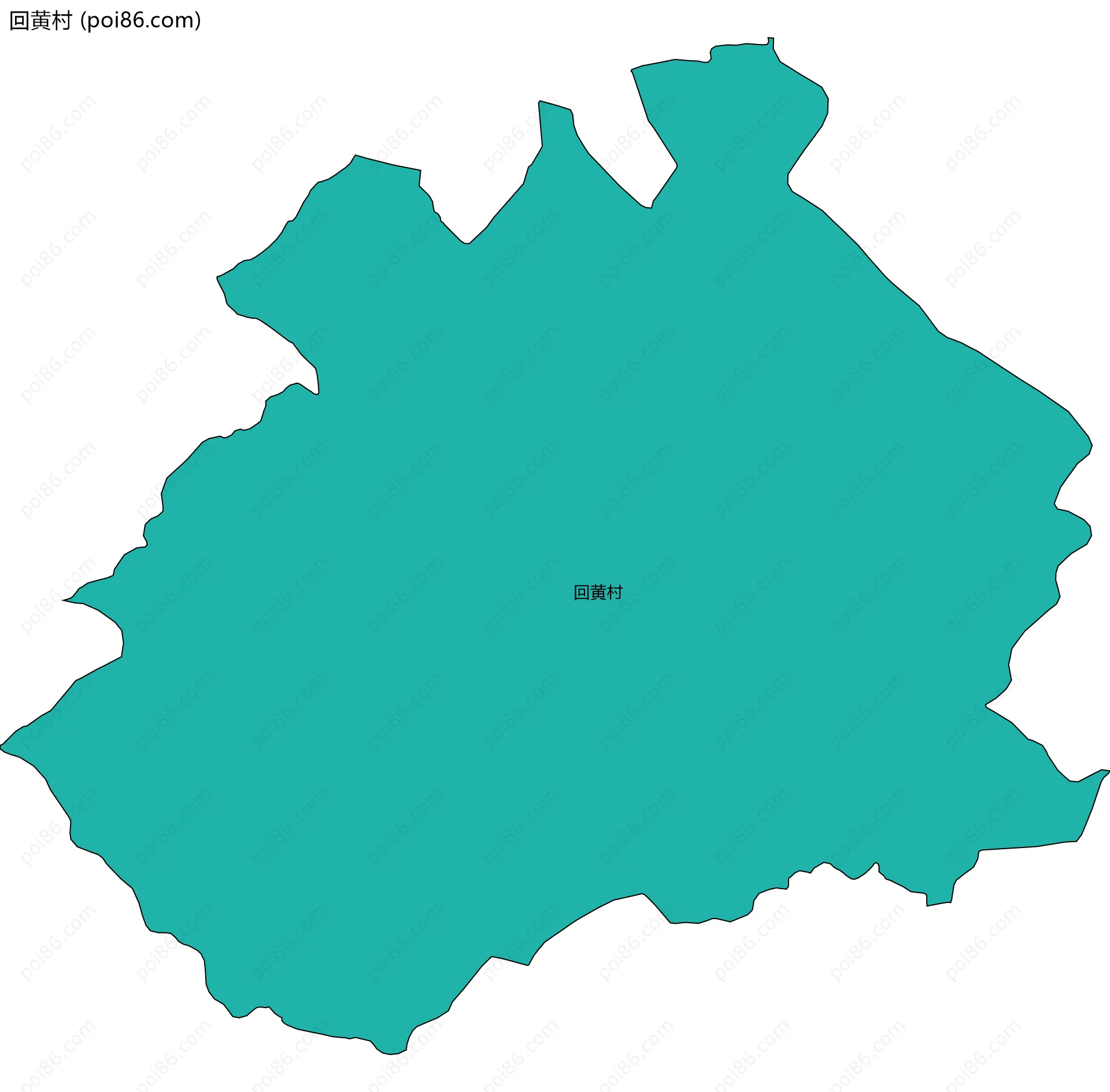 回黄村边界地图