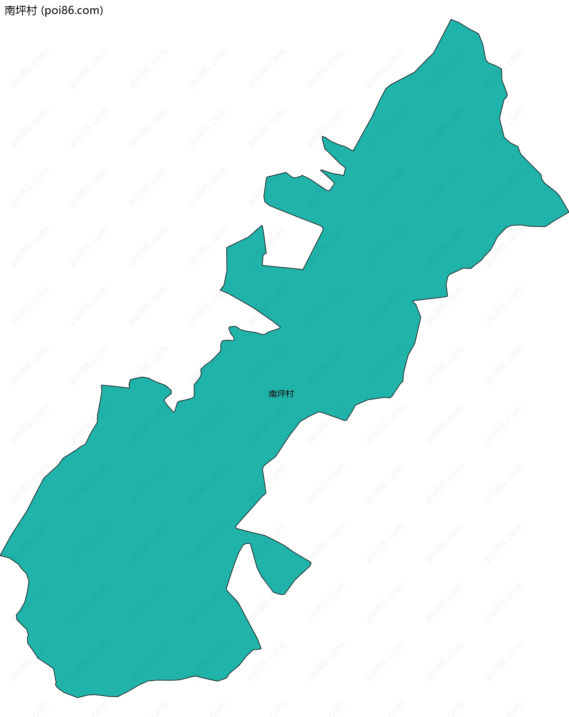 南坪村边界地图