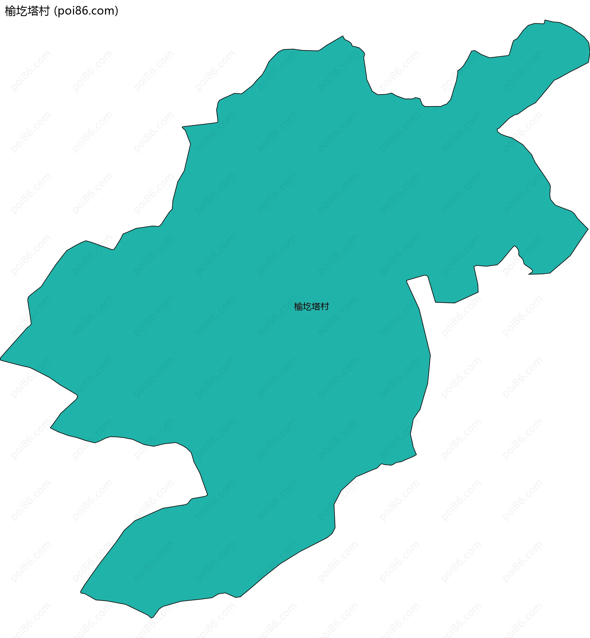 榆圪塔村边界地图