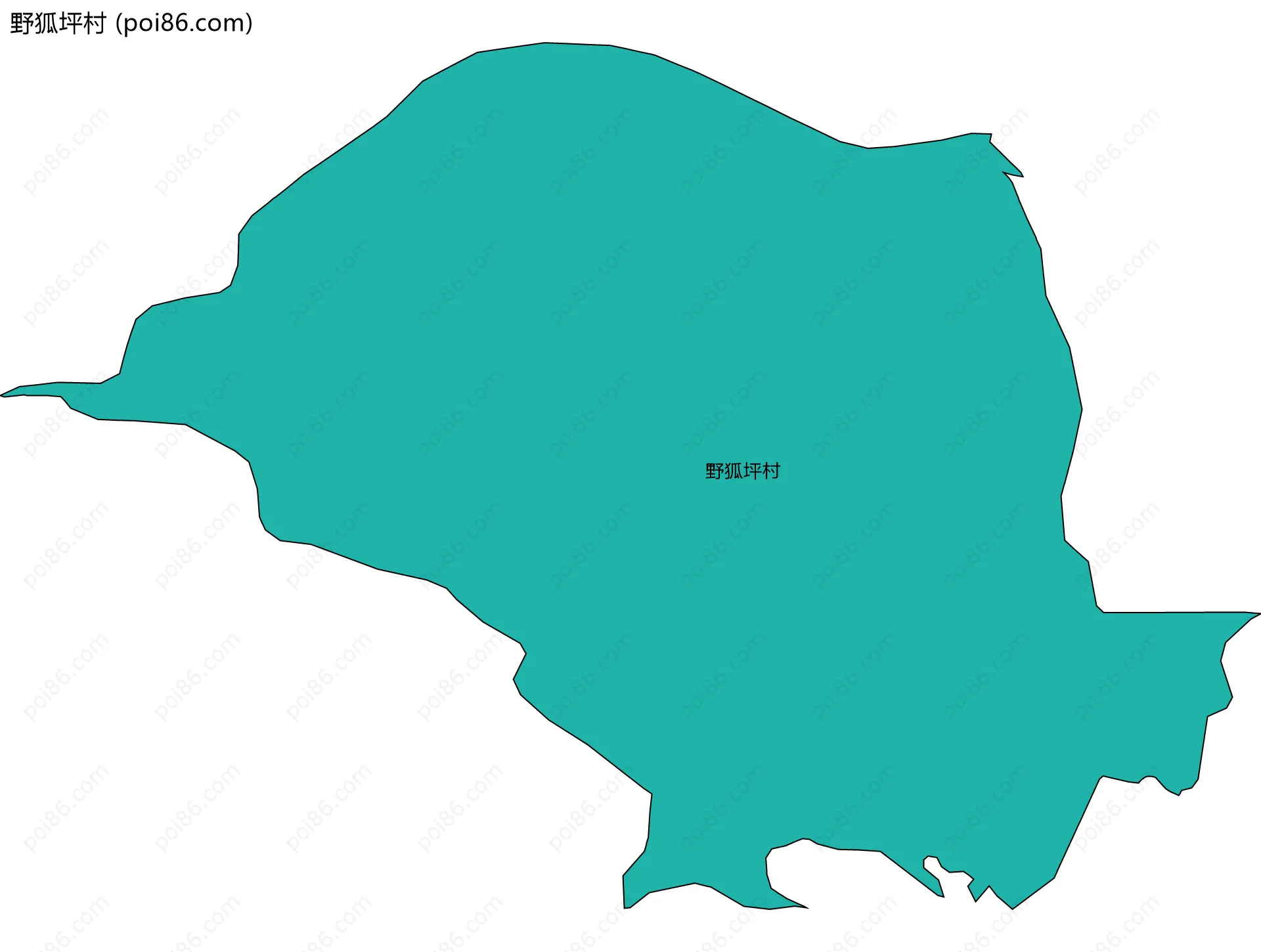 野狐坪村边界地图
