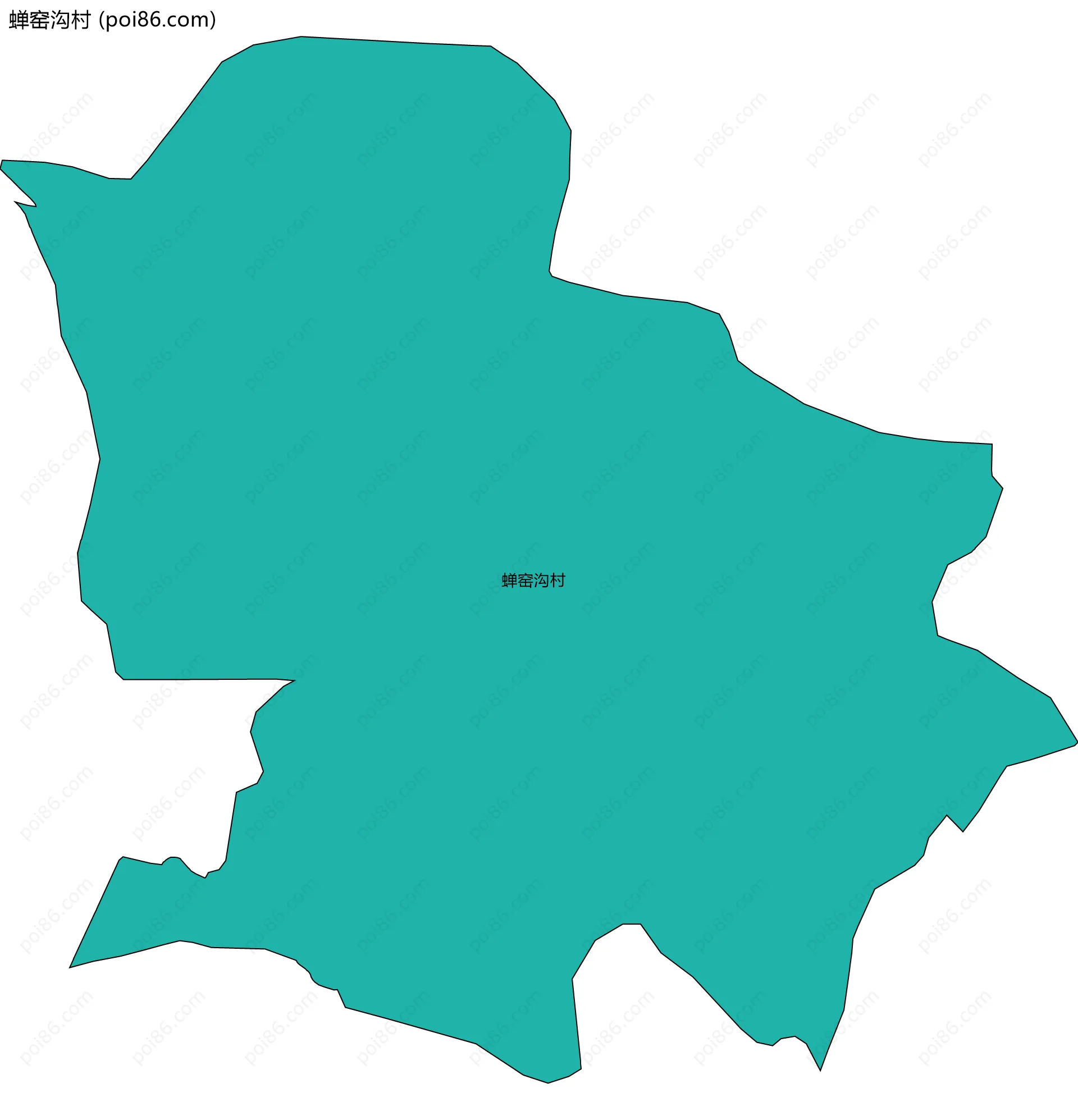 蝉窑沟村边界地图