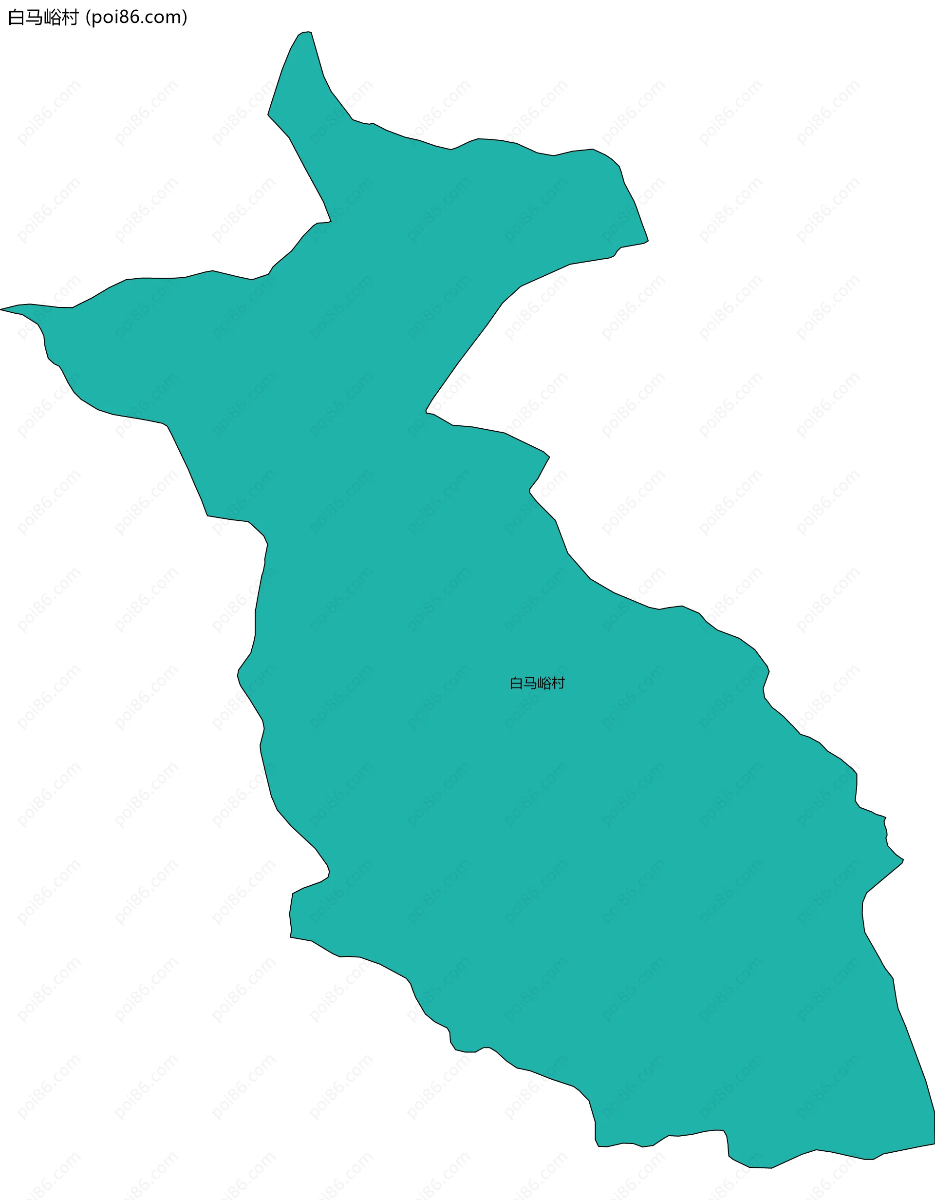 白马峪村边界地图