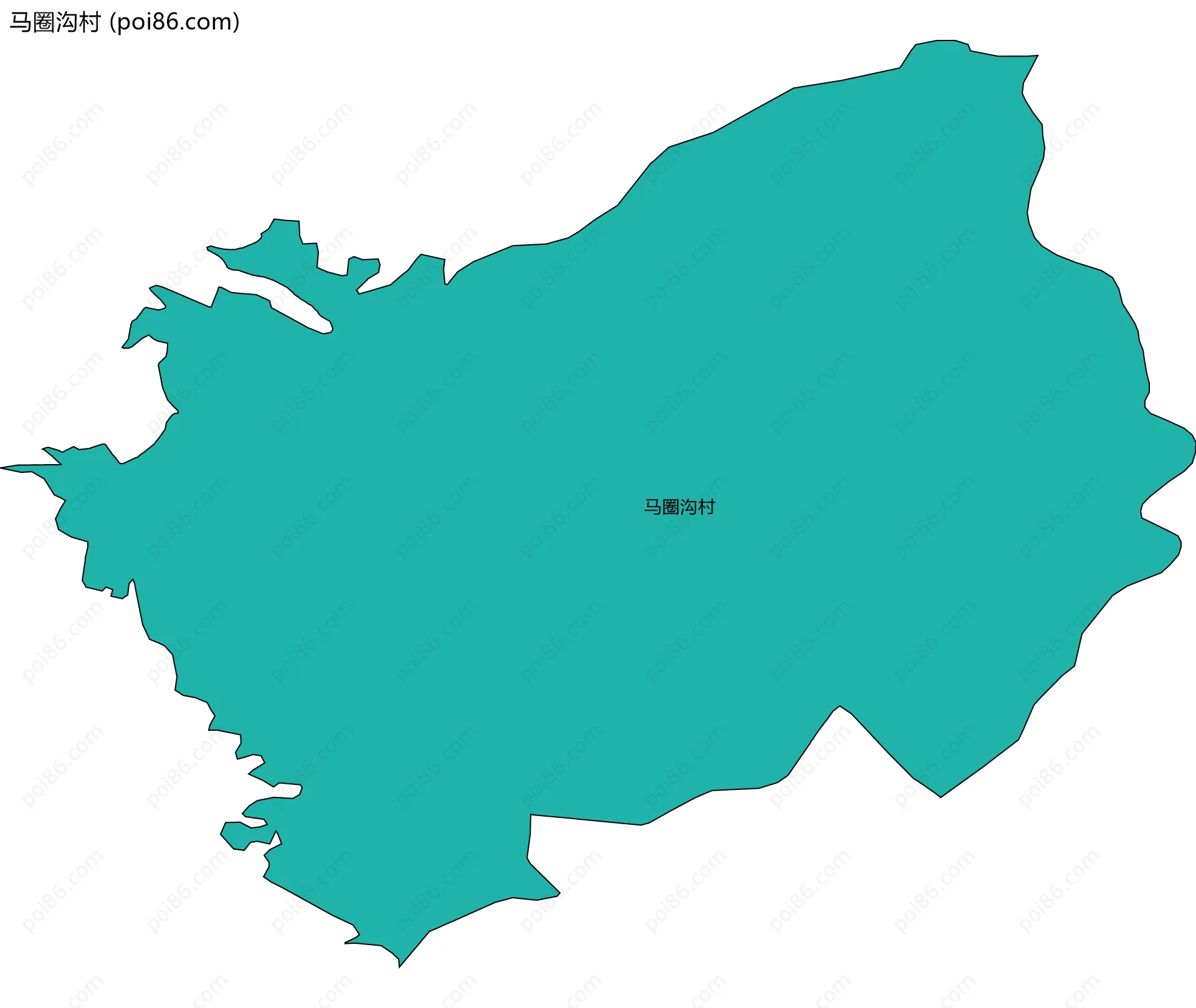 马圈沟村边界地图