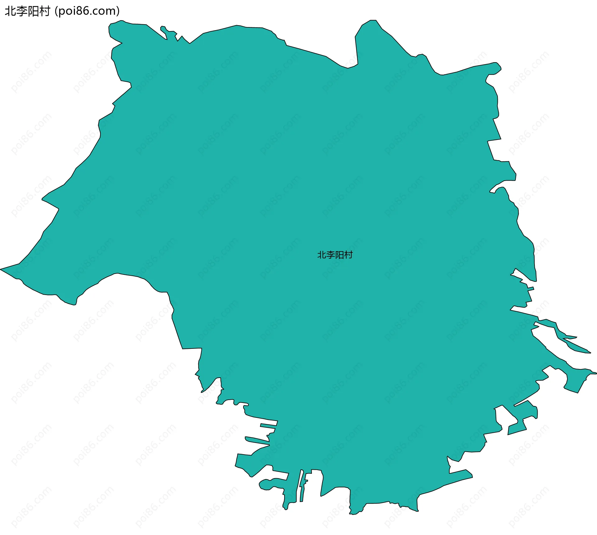 北李阳村边界地图