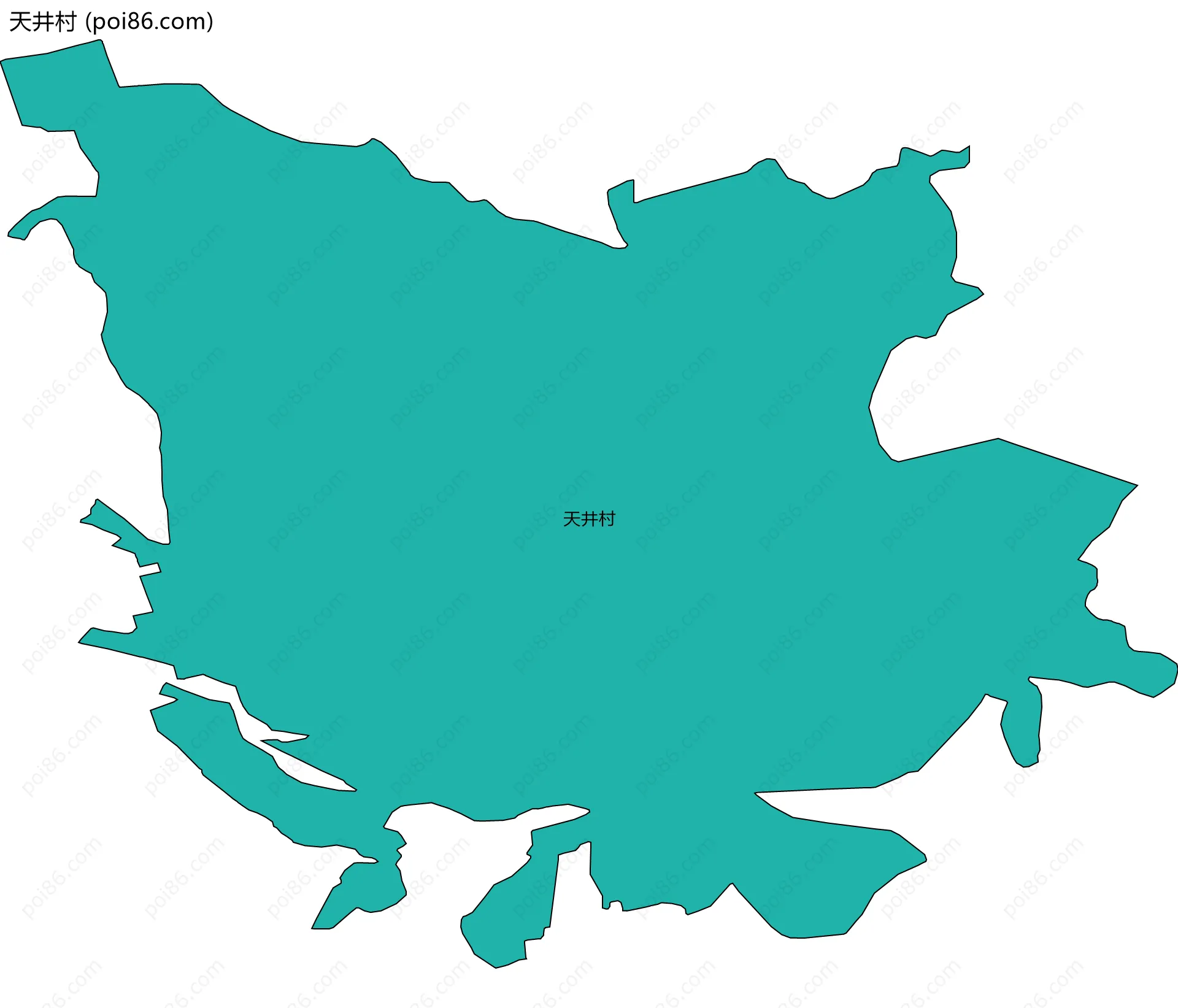 天井村边界地图
