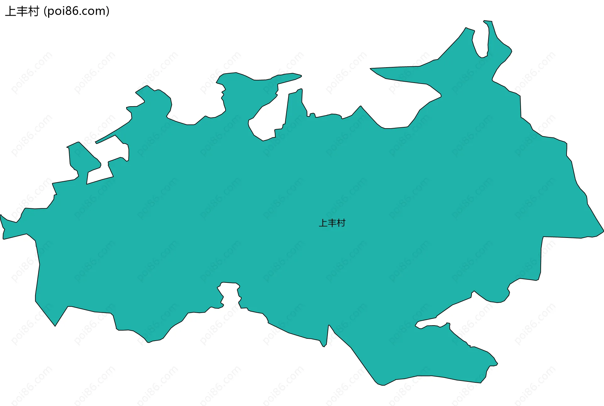 上丰村边界地图