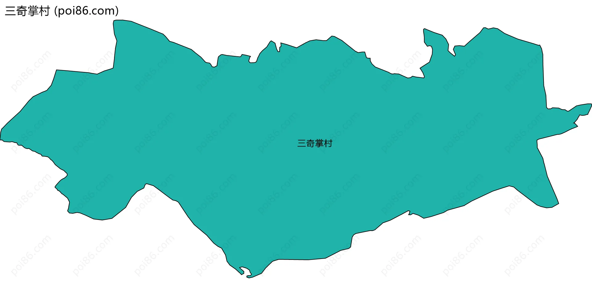 三奇掌村边界地图