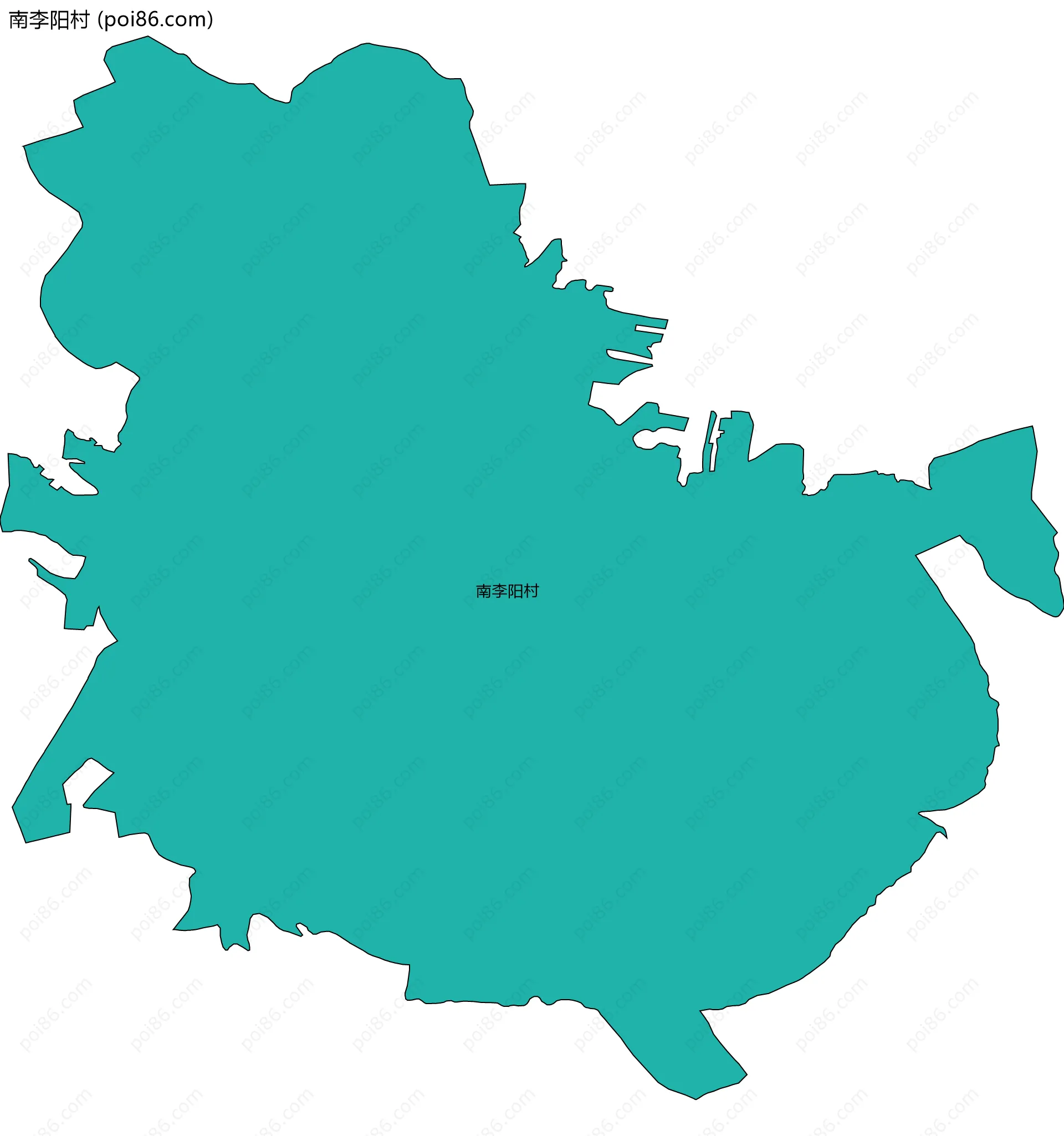 南李阳村边界地图