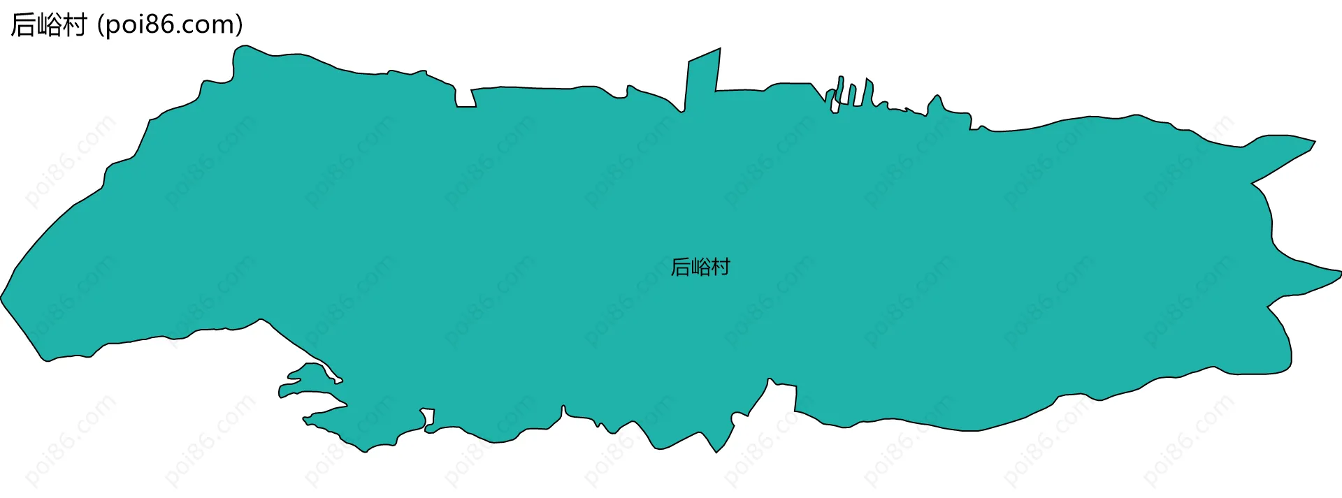 后峪村边界地图