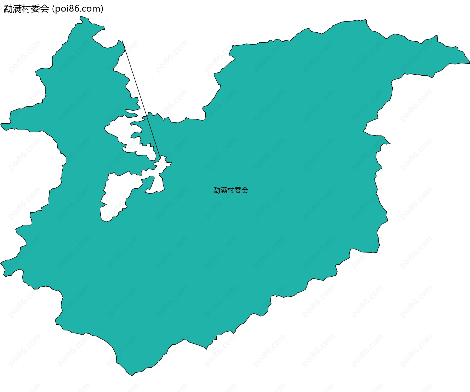 勐满村委会边界地图