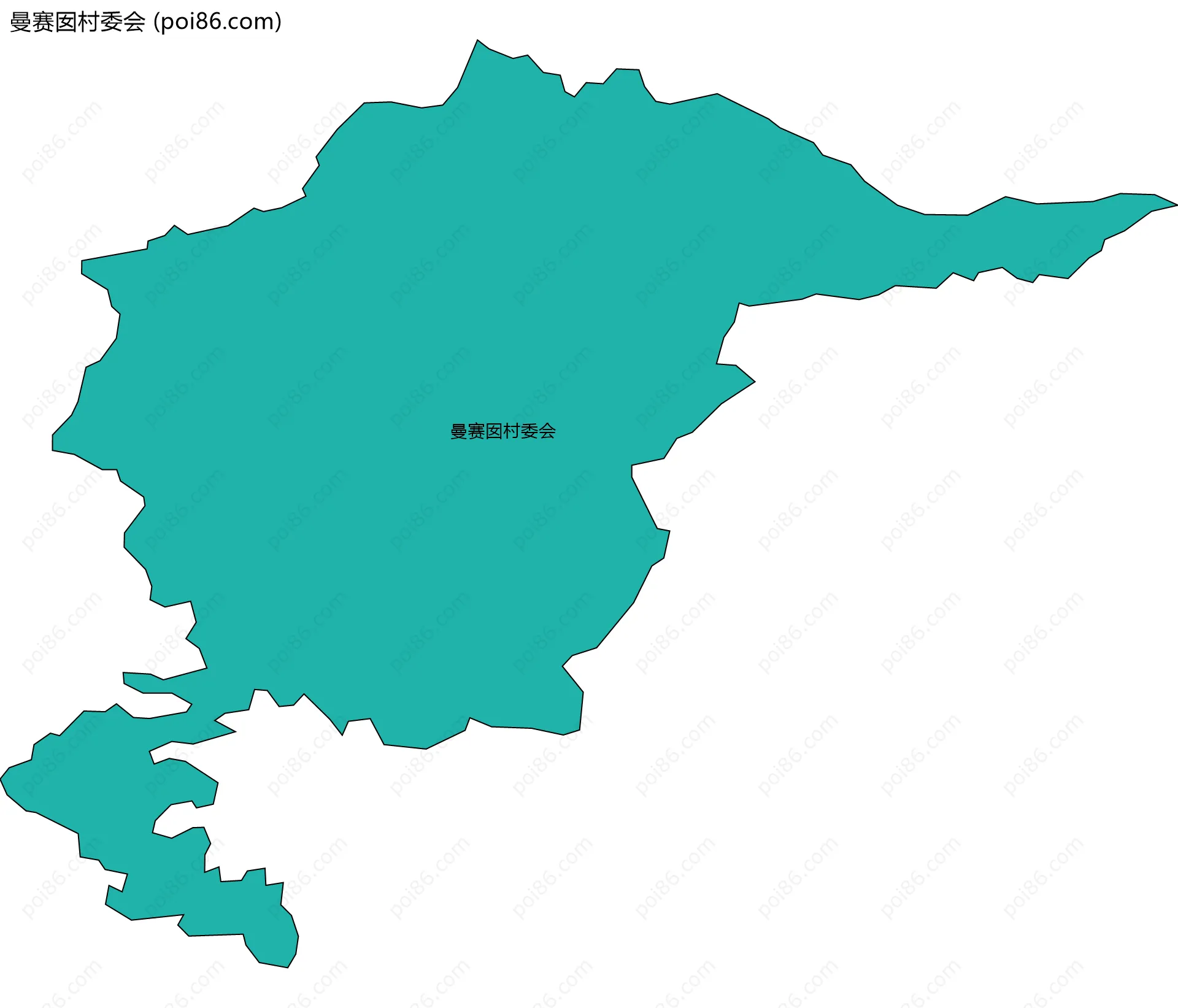 曼赛囡村委会边界地图