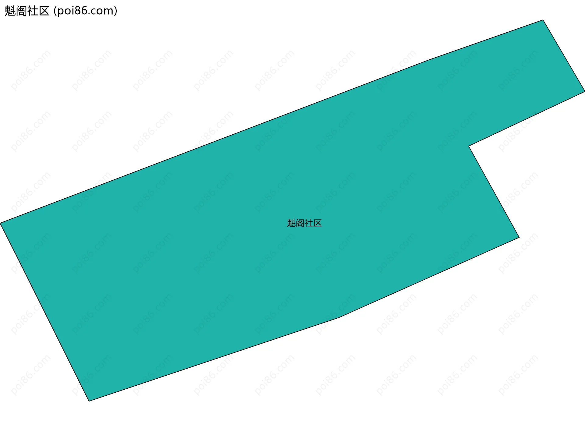 魁阁社区边界地图