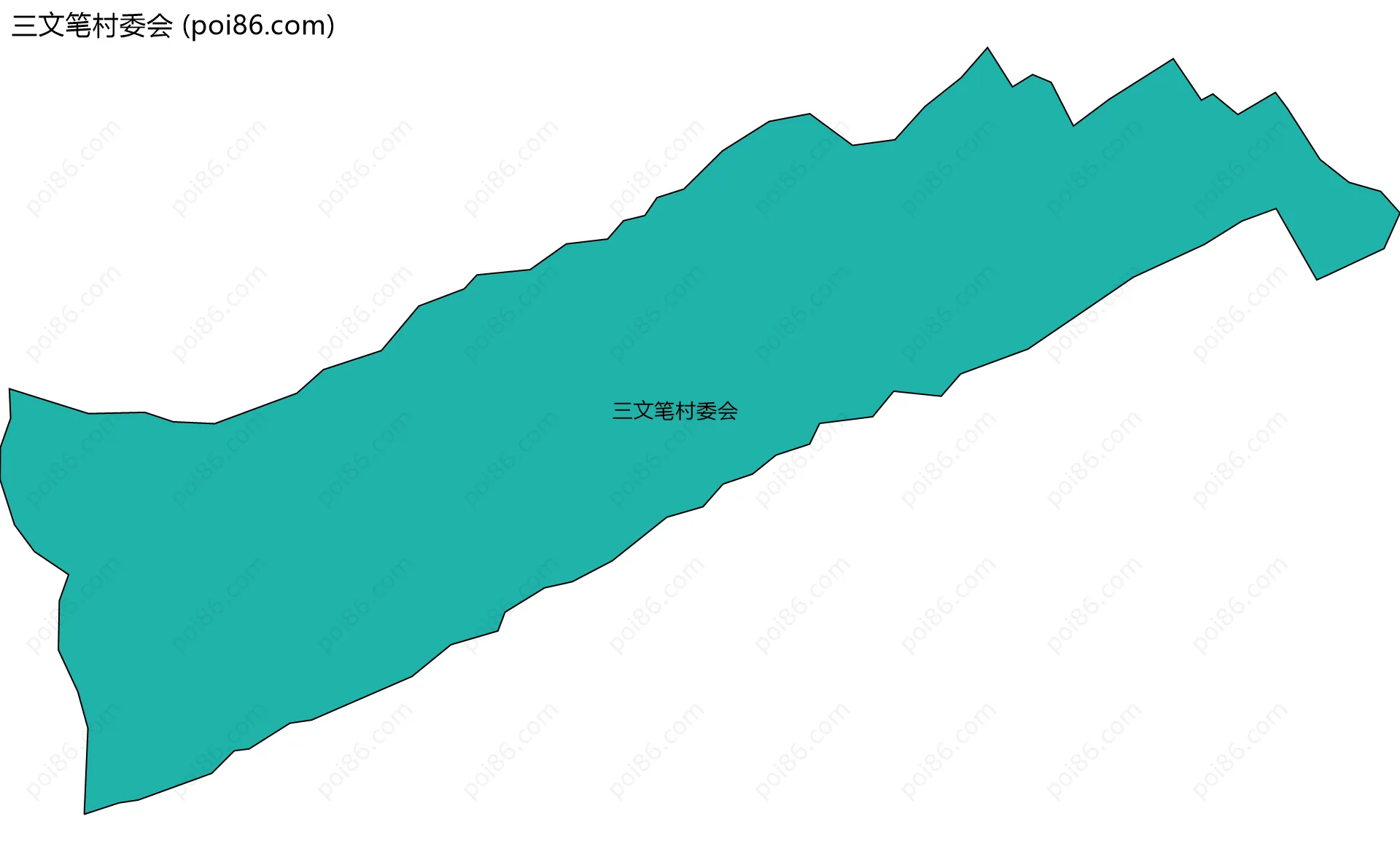 三文笔村委会边界地图