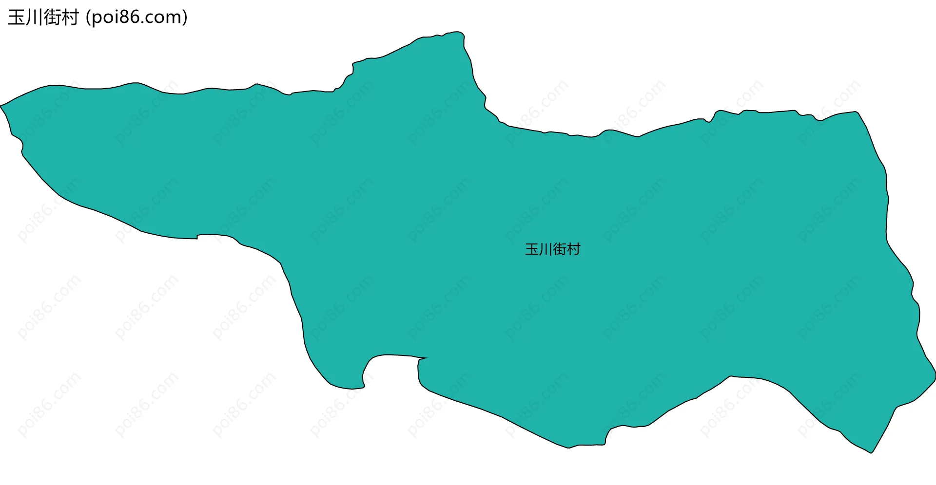 玉川街村边界地图