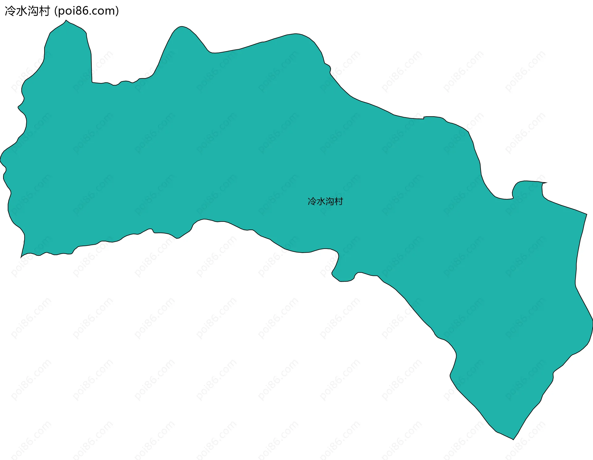冷水沟村边界地图