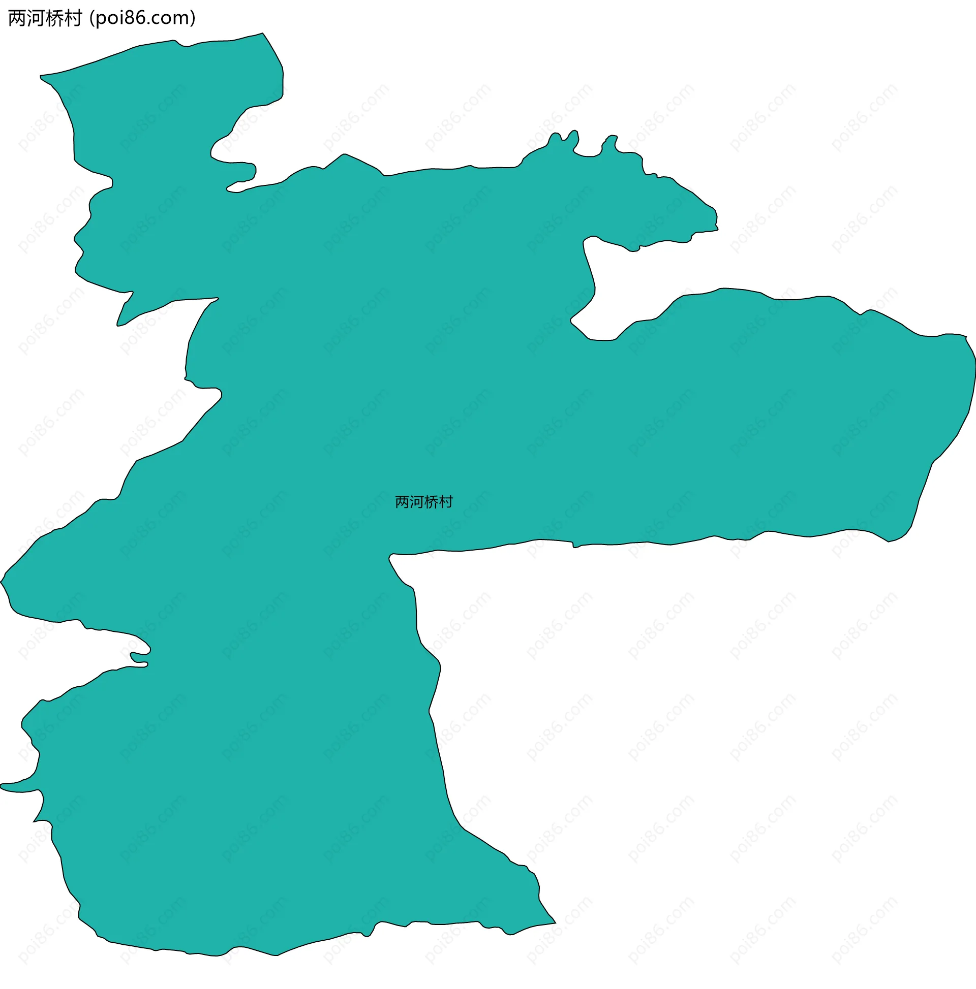 两河桥村边界地图