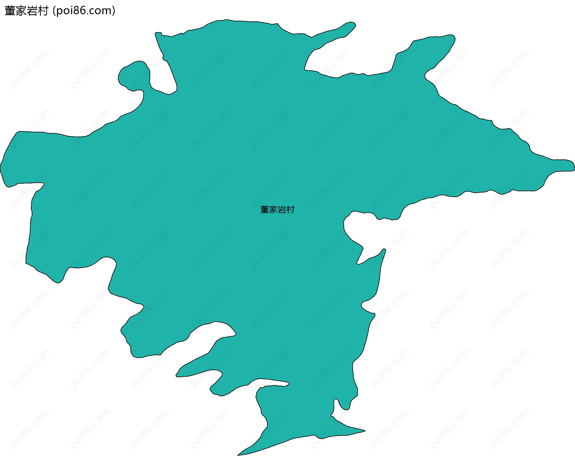 董家岩村边界地图