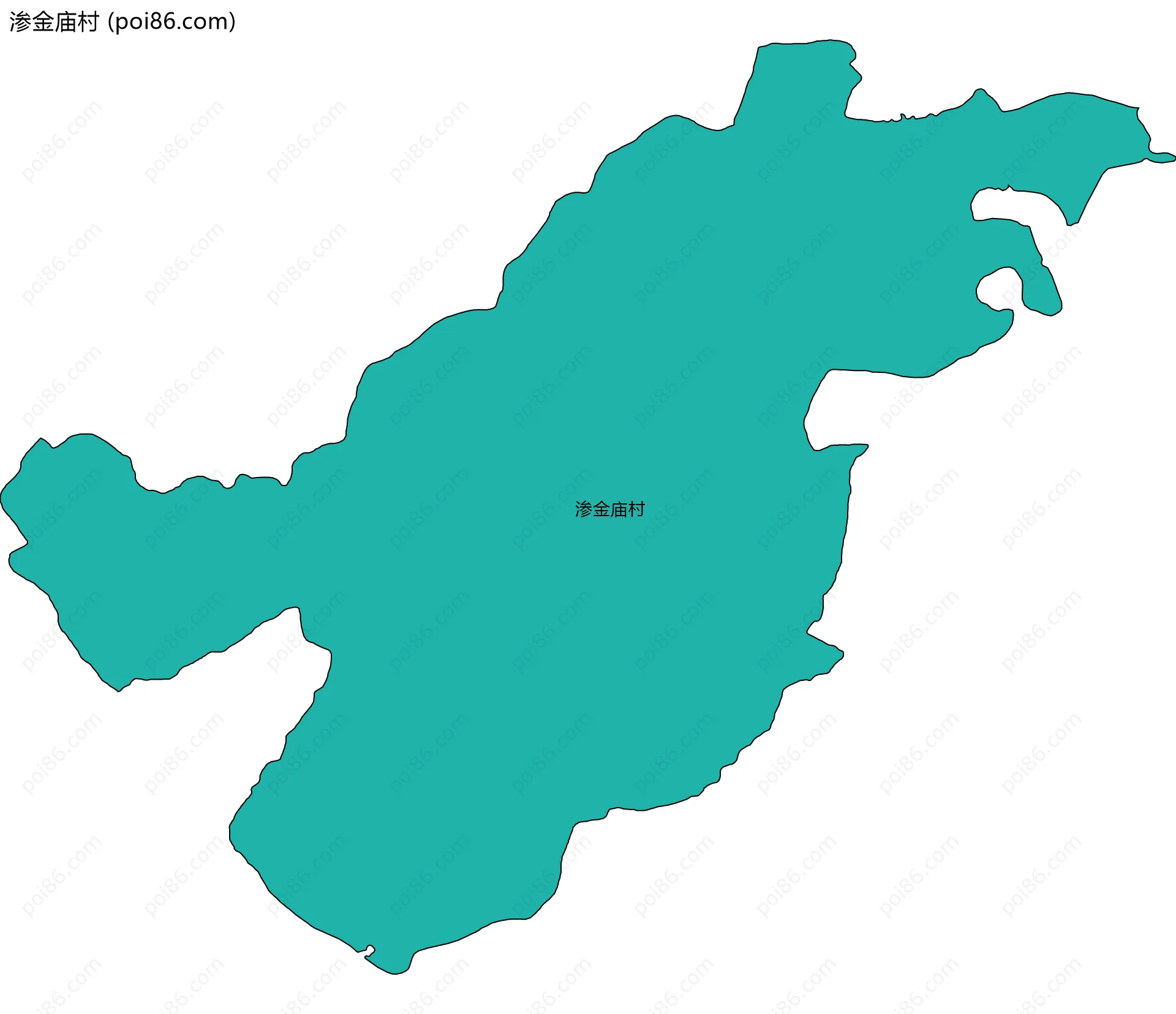 渗金庙村边界地图