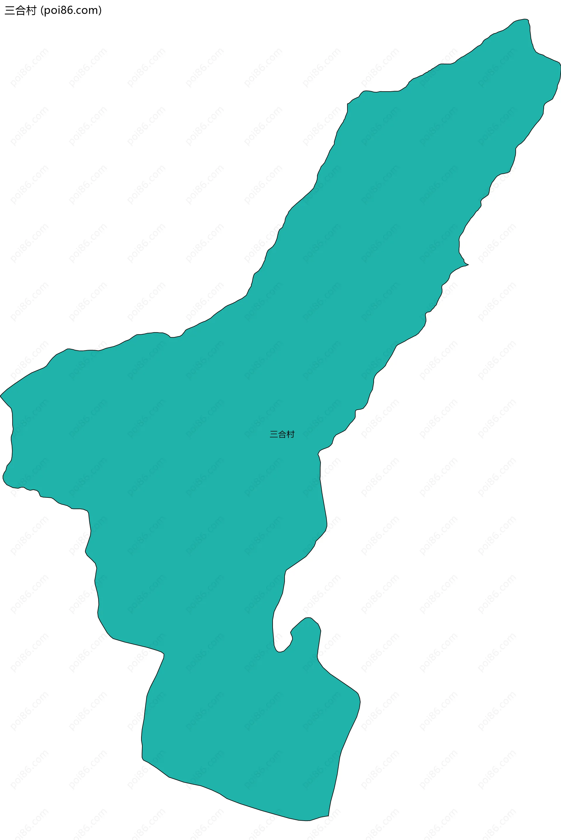 三合村边界地图