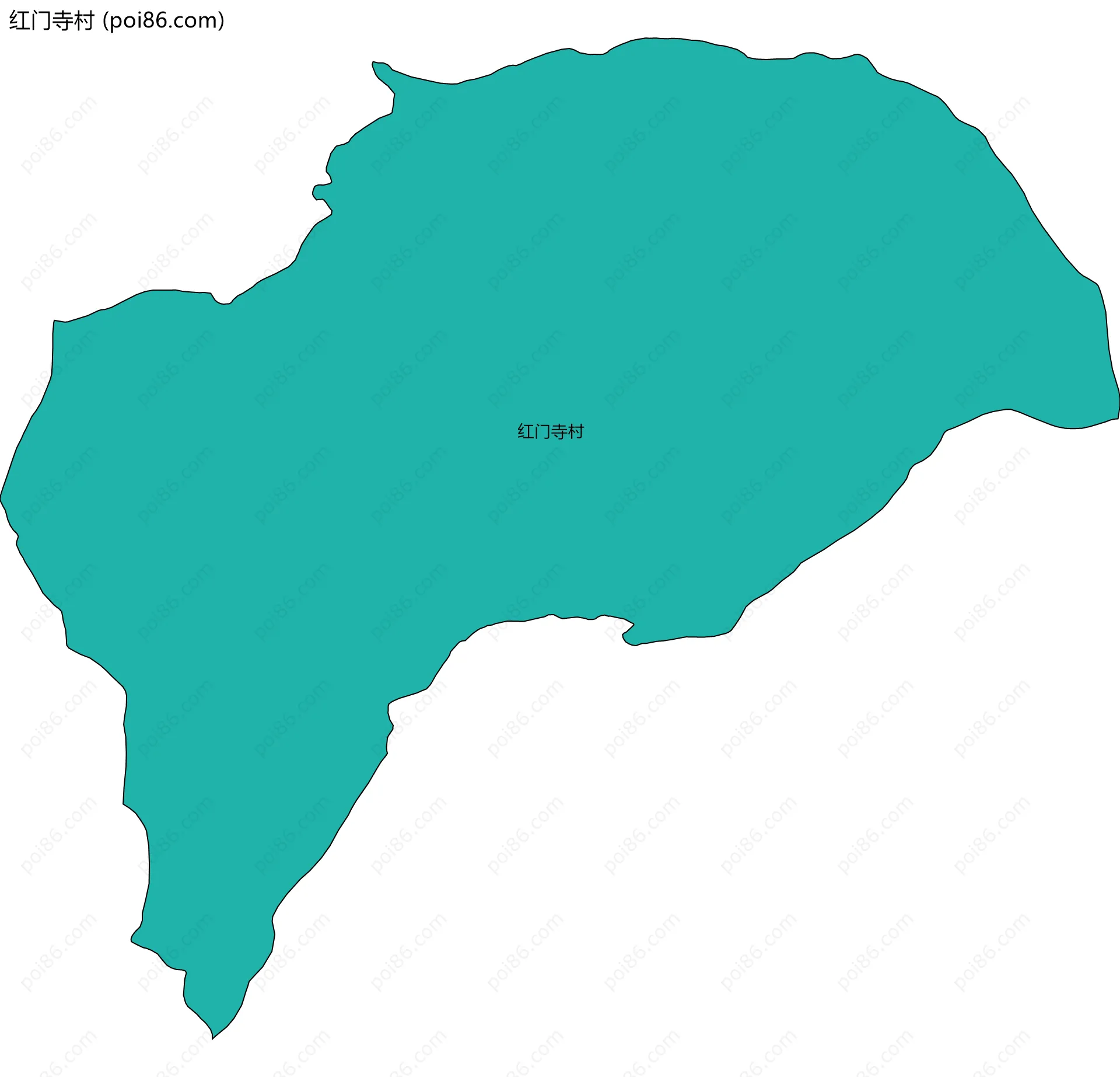 红门寺村边界地图