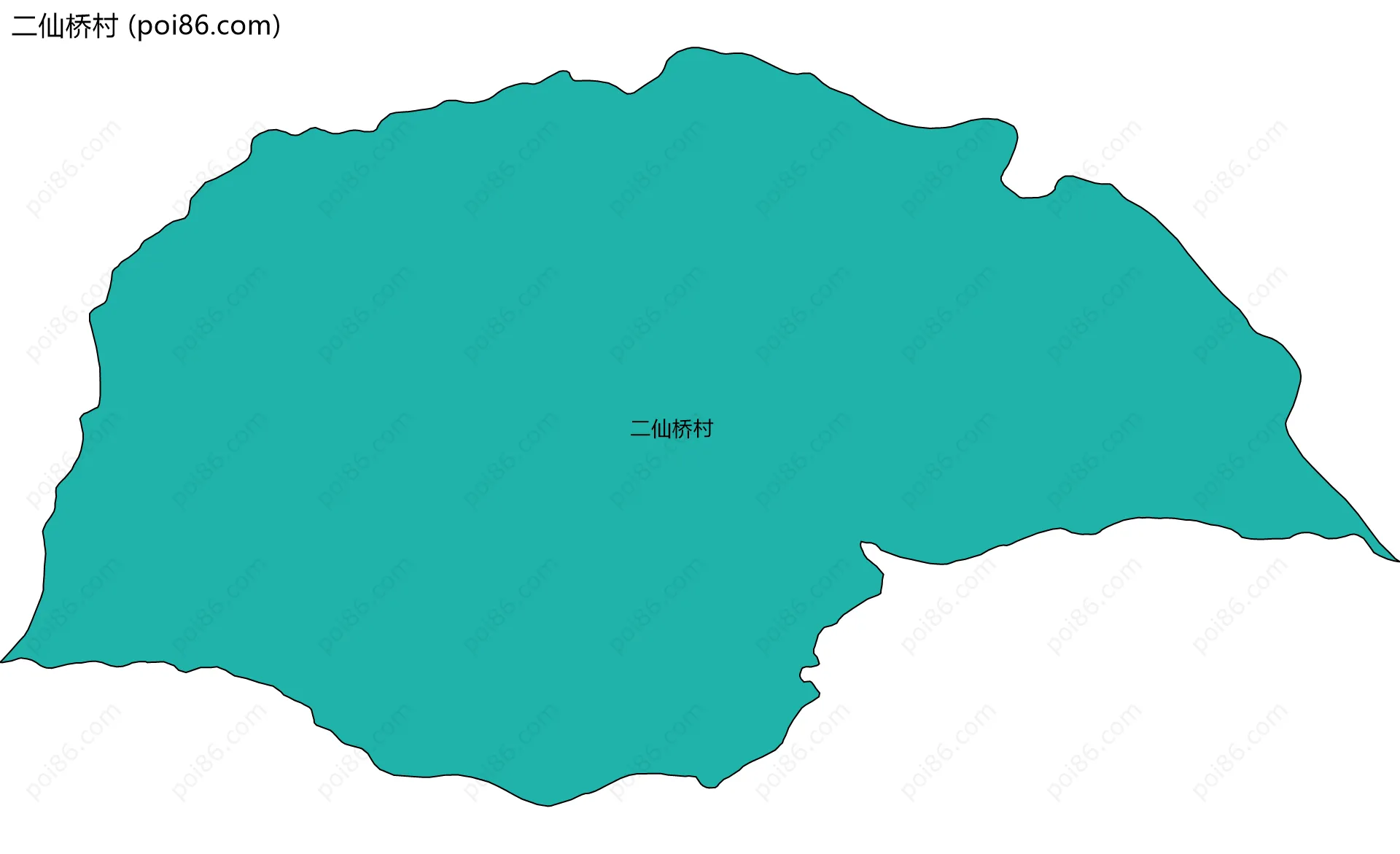 二仙桥村边界地图