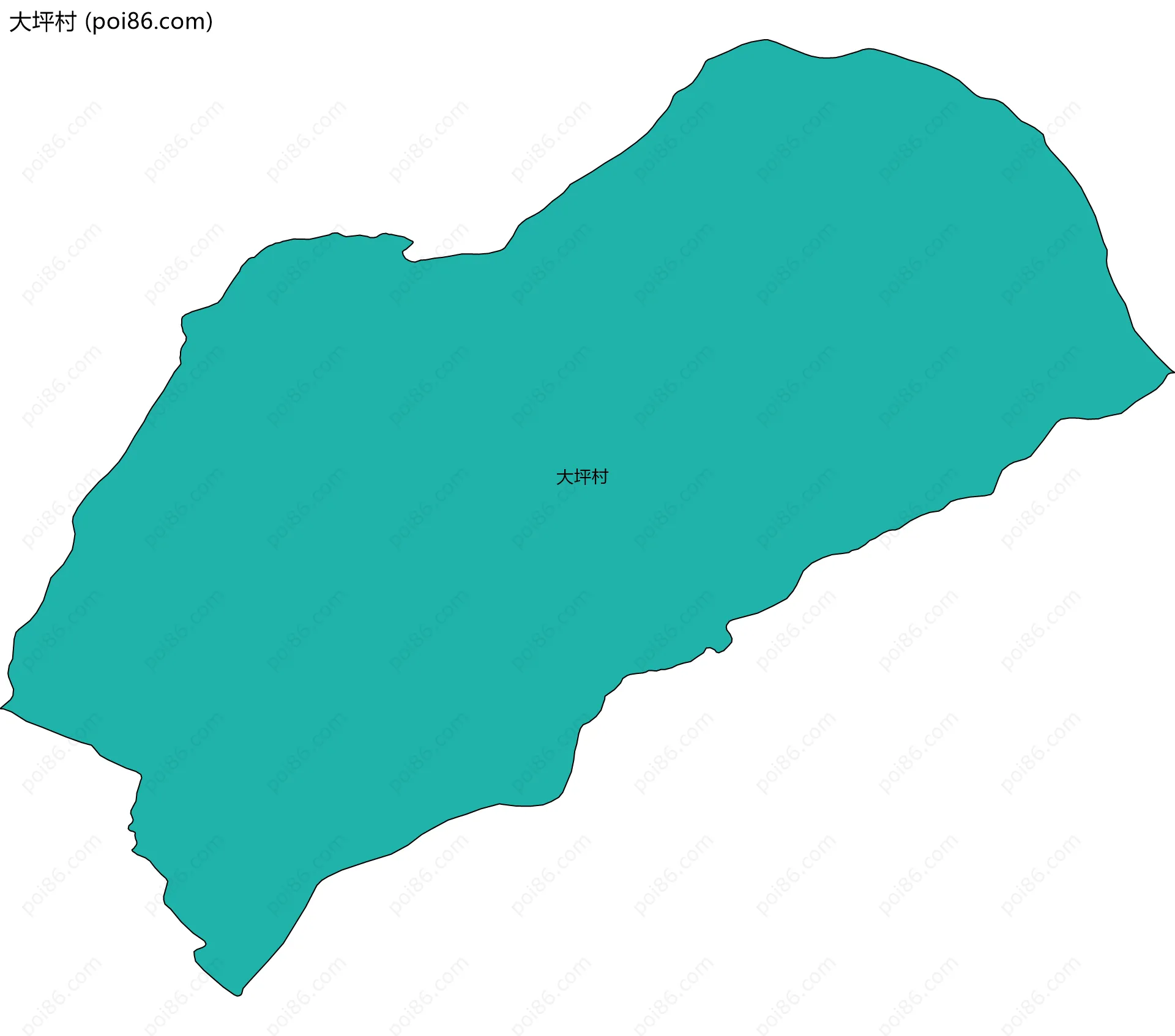 大坪村边界地图