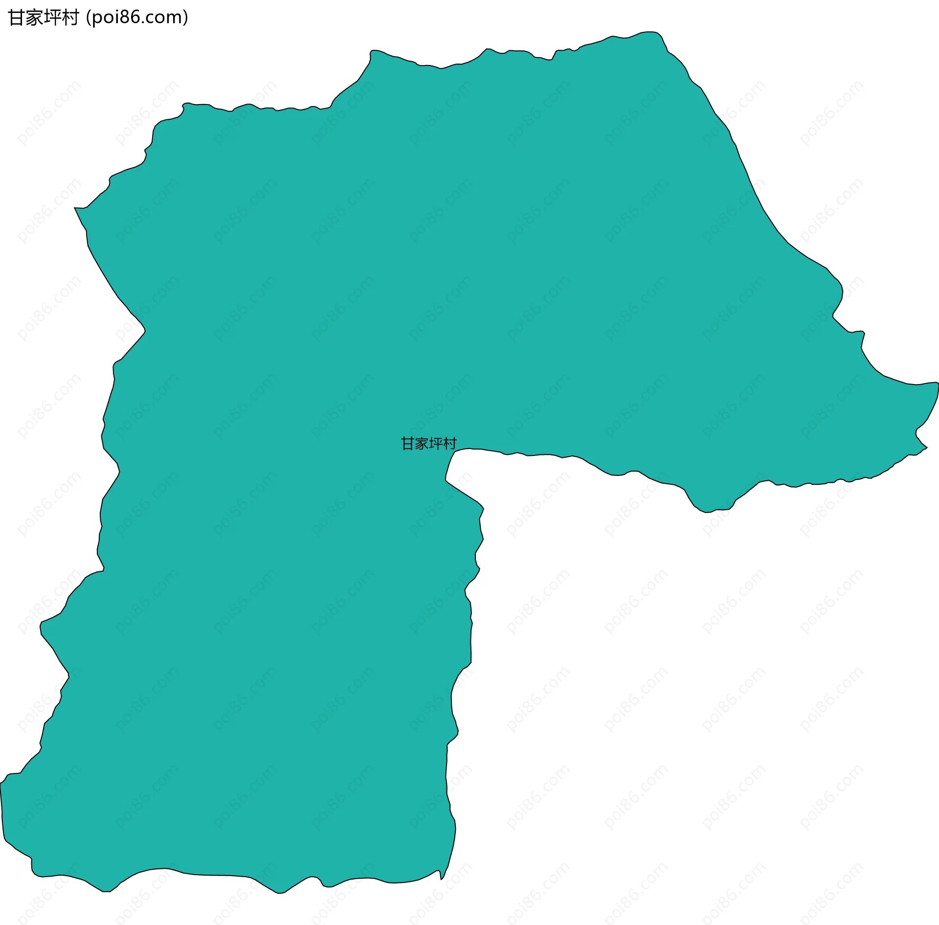 甘家坪村边界地图