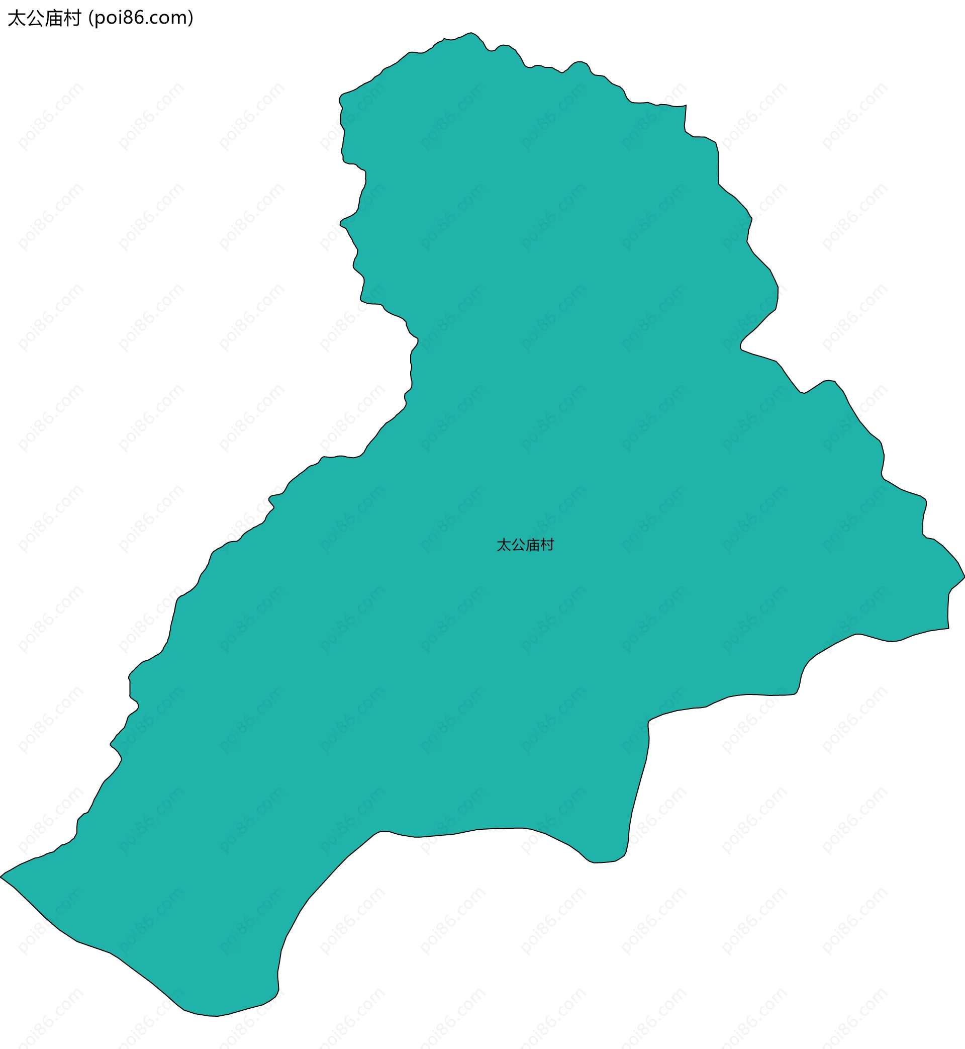 太公庙村边界地图