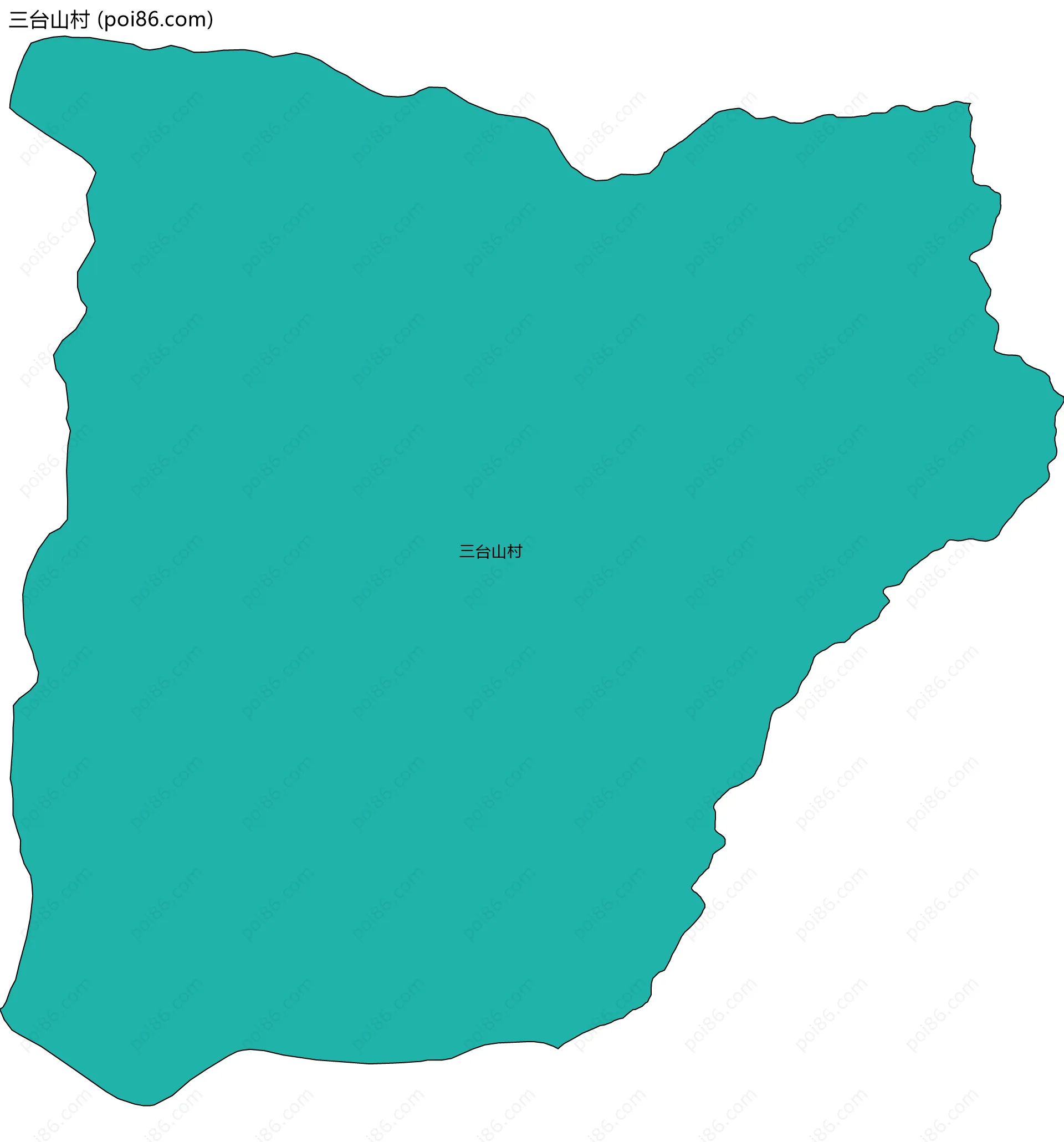 三台山村边界地图