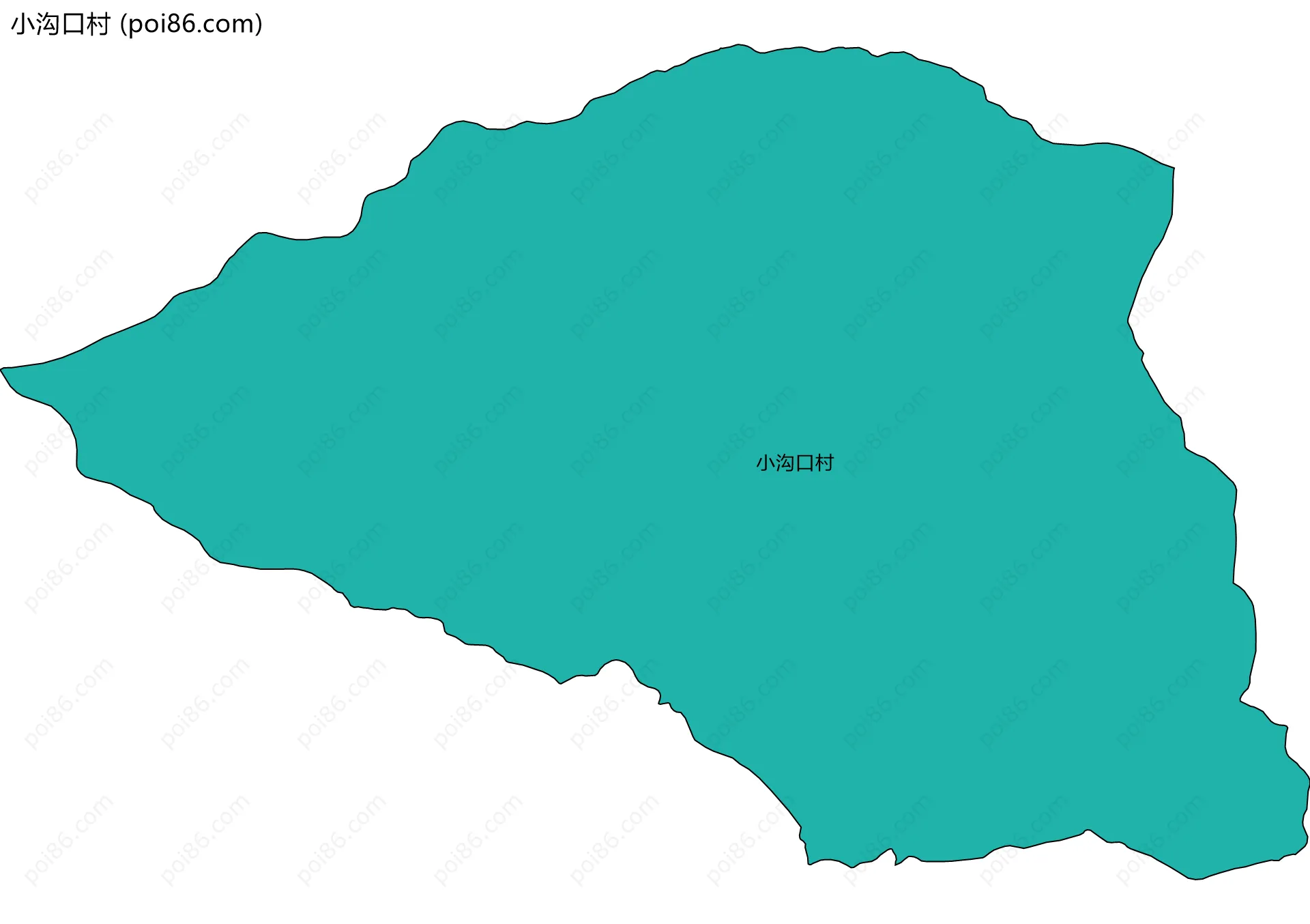 小沟口村边界地图
