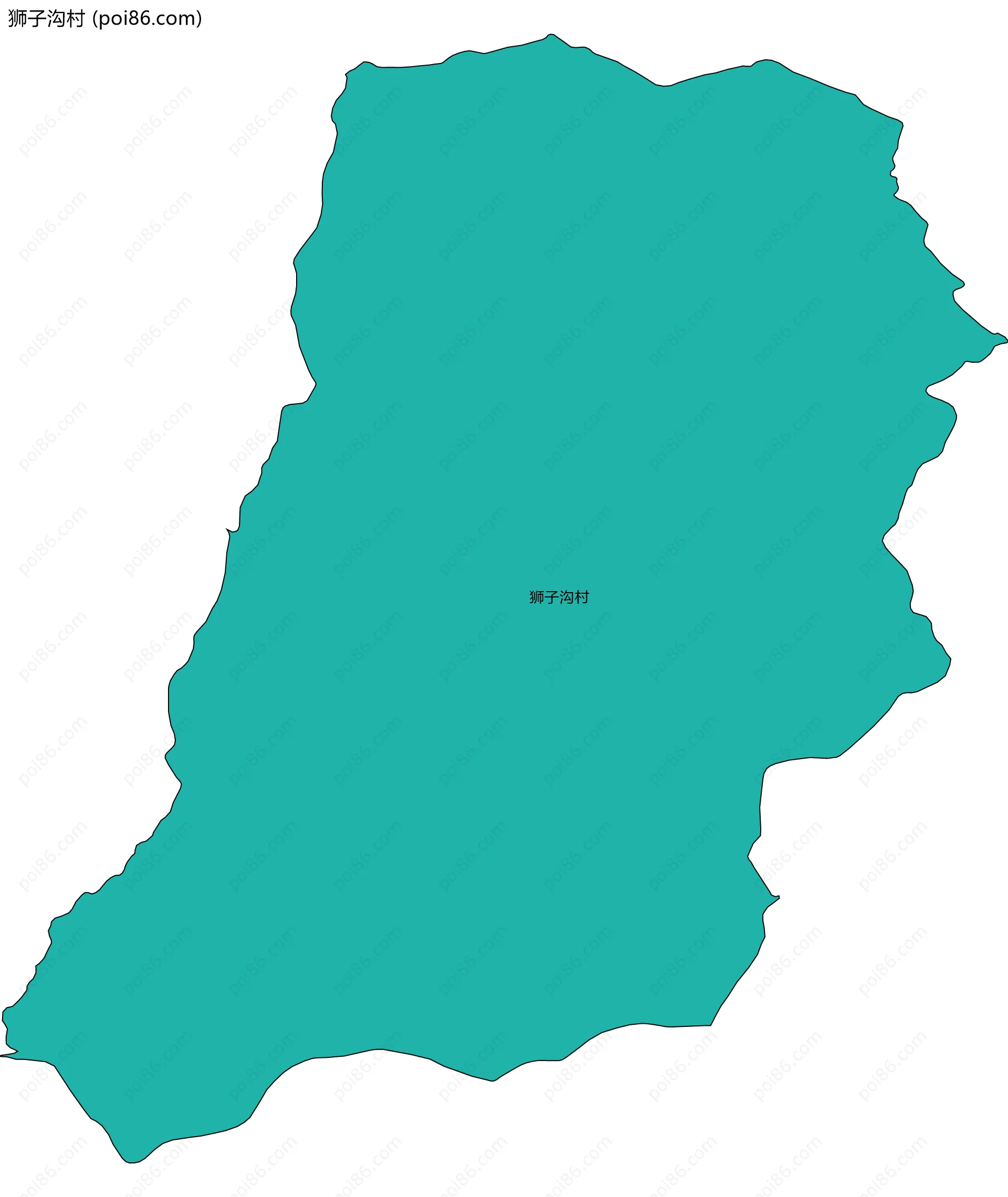 狮子沟村边界地图